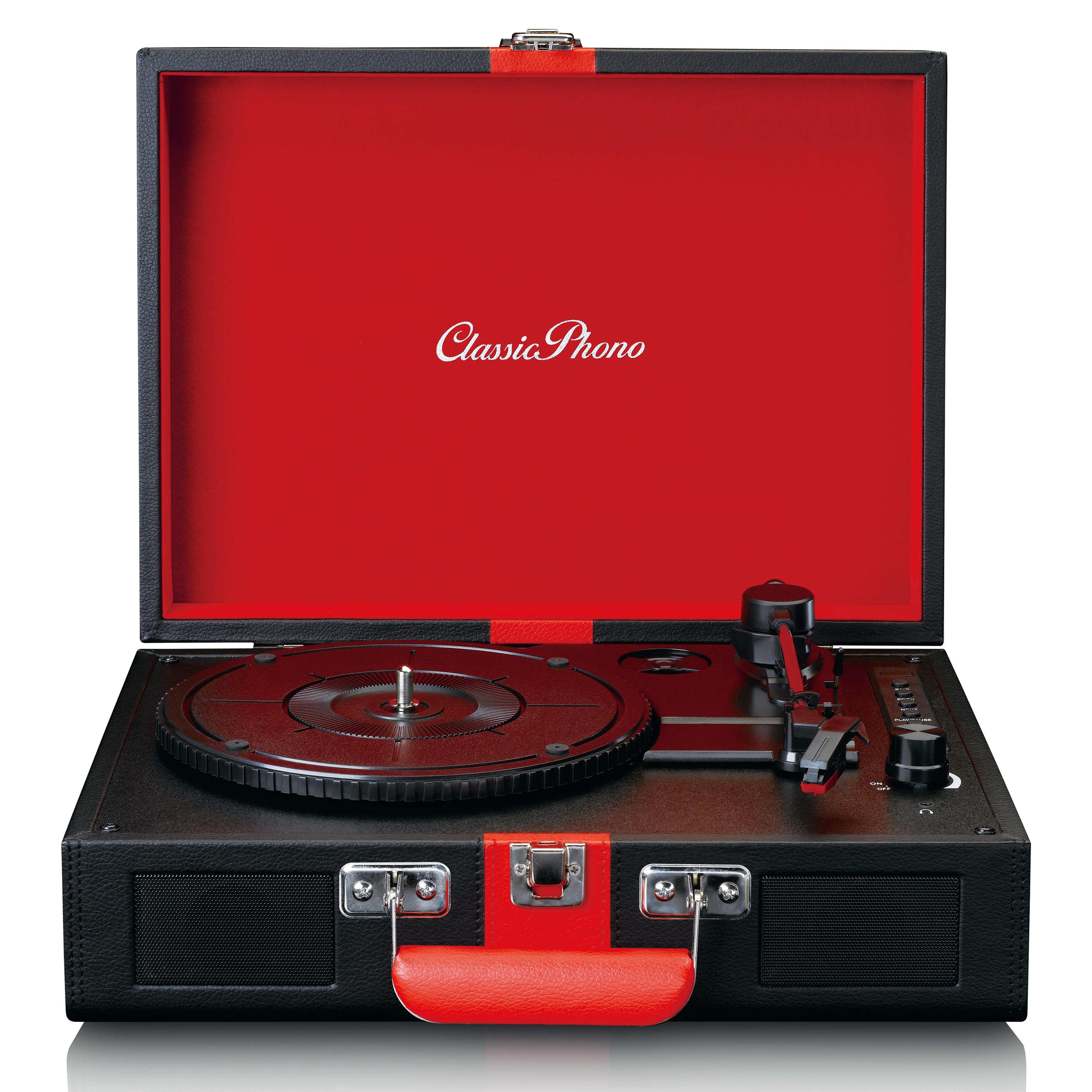 Classic Phono TT-110BKRD - Platine vinyle Bluetooth® avec haut-parleurs intégrés - Noir Rouge - Image 11