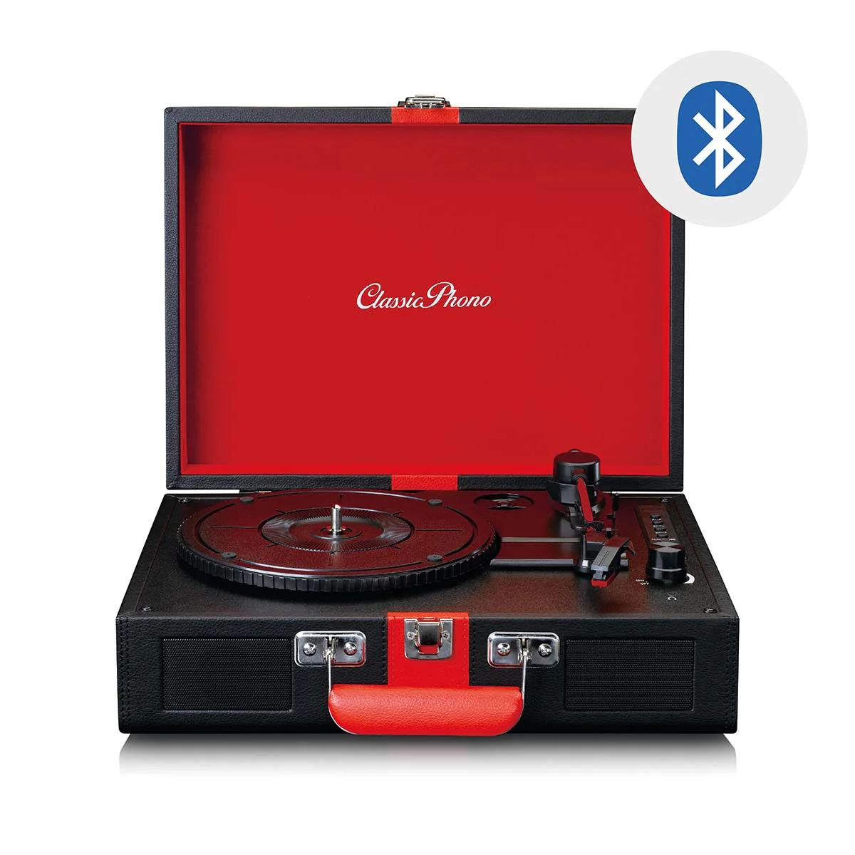 Classic Phono TT-110BKRD - Platine vinyle Bluetooth® avec haut-parleurs intégrés - Noir Rouge - Image 12