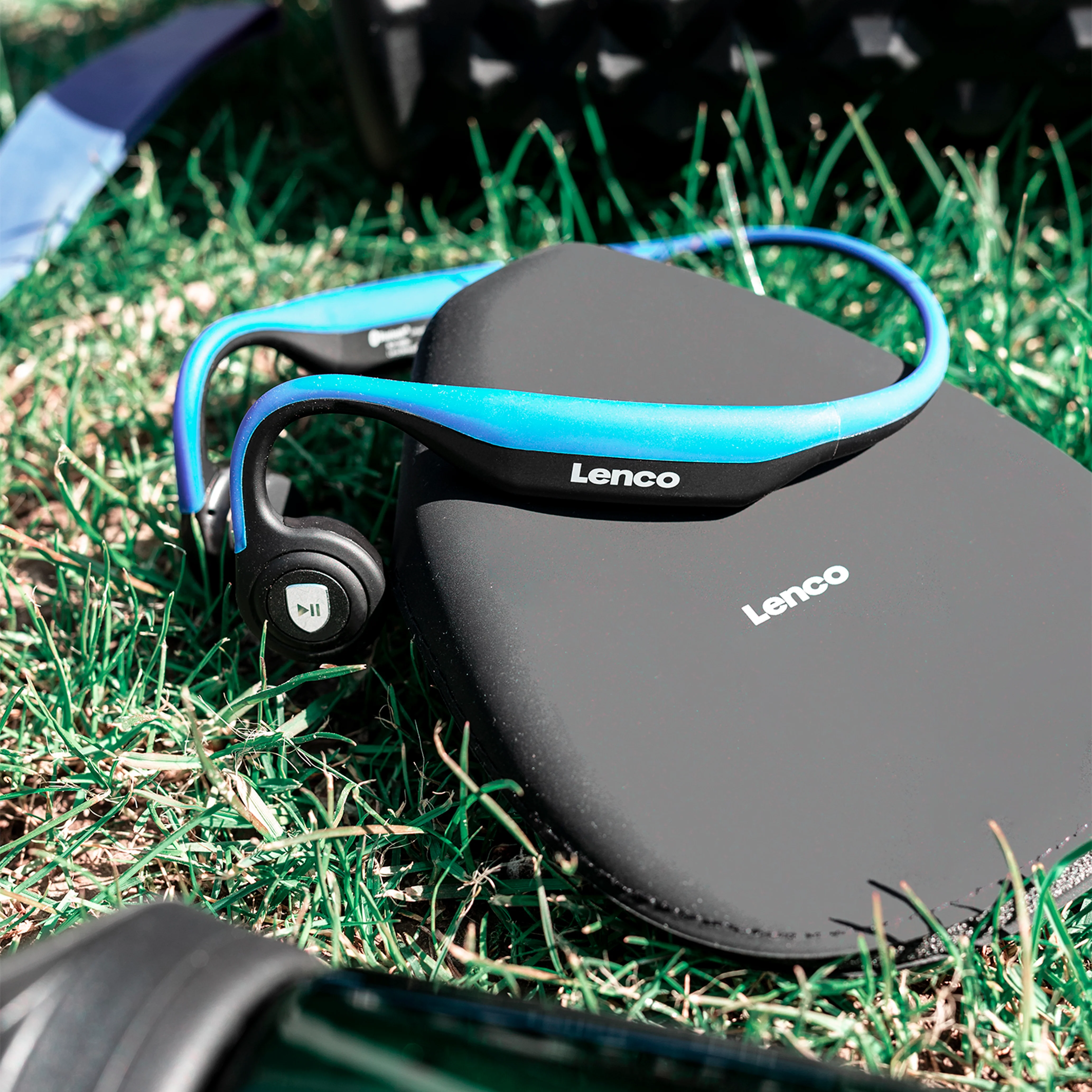 Lenco BCH-1000BU - Casque Bluetooth® à conduction osseuse, bleu - Image 11