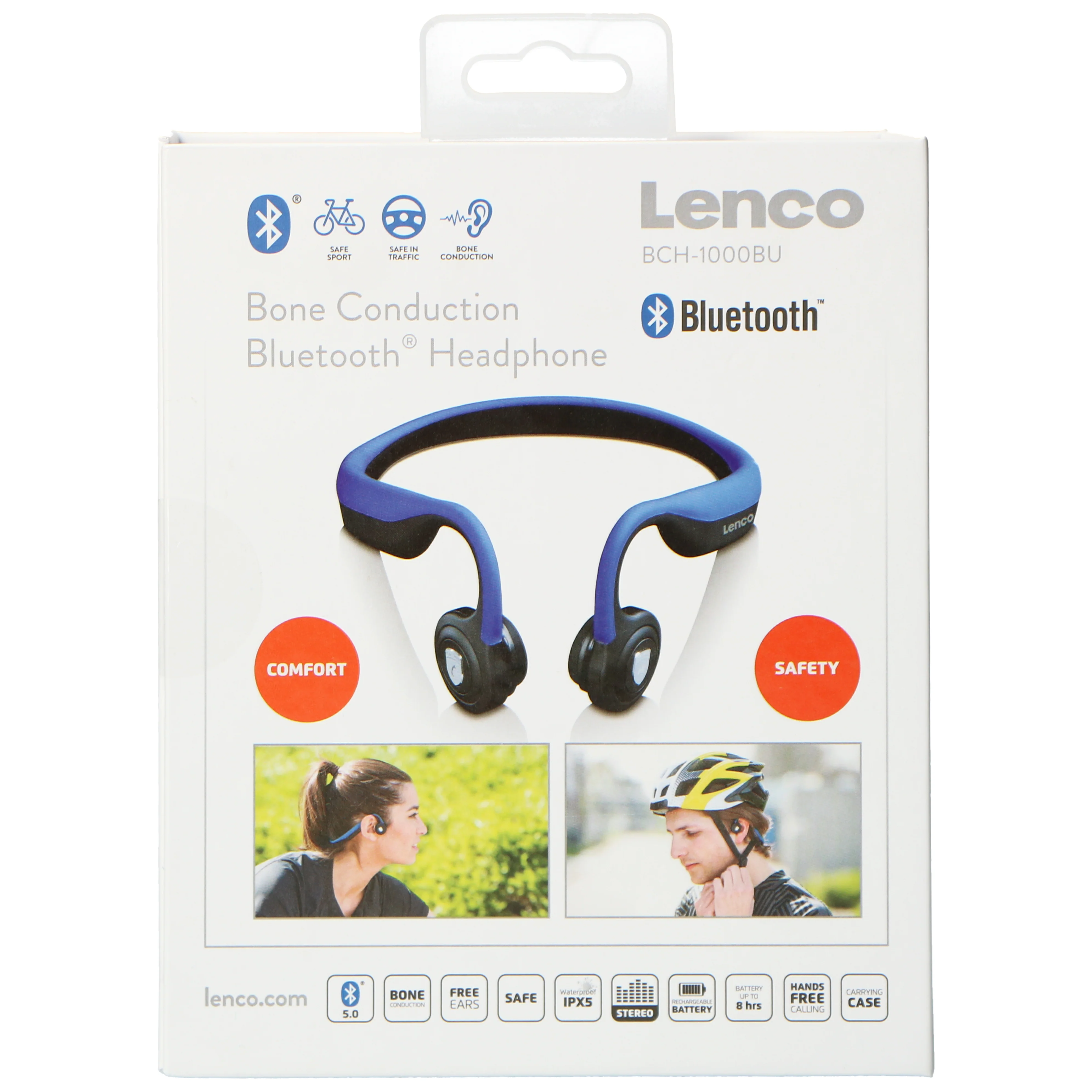 Lenco BCH-1000BU - Casque Bluetooth® à conduction osseuse, bleu - Image 9