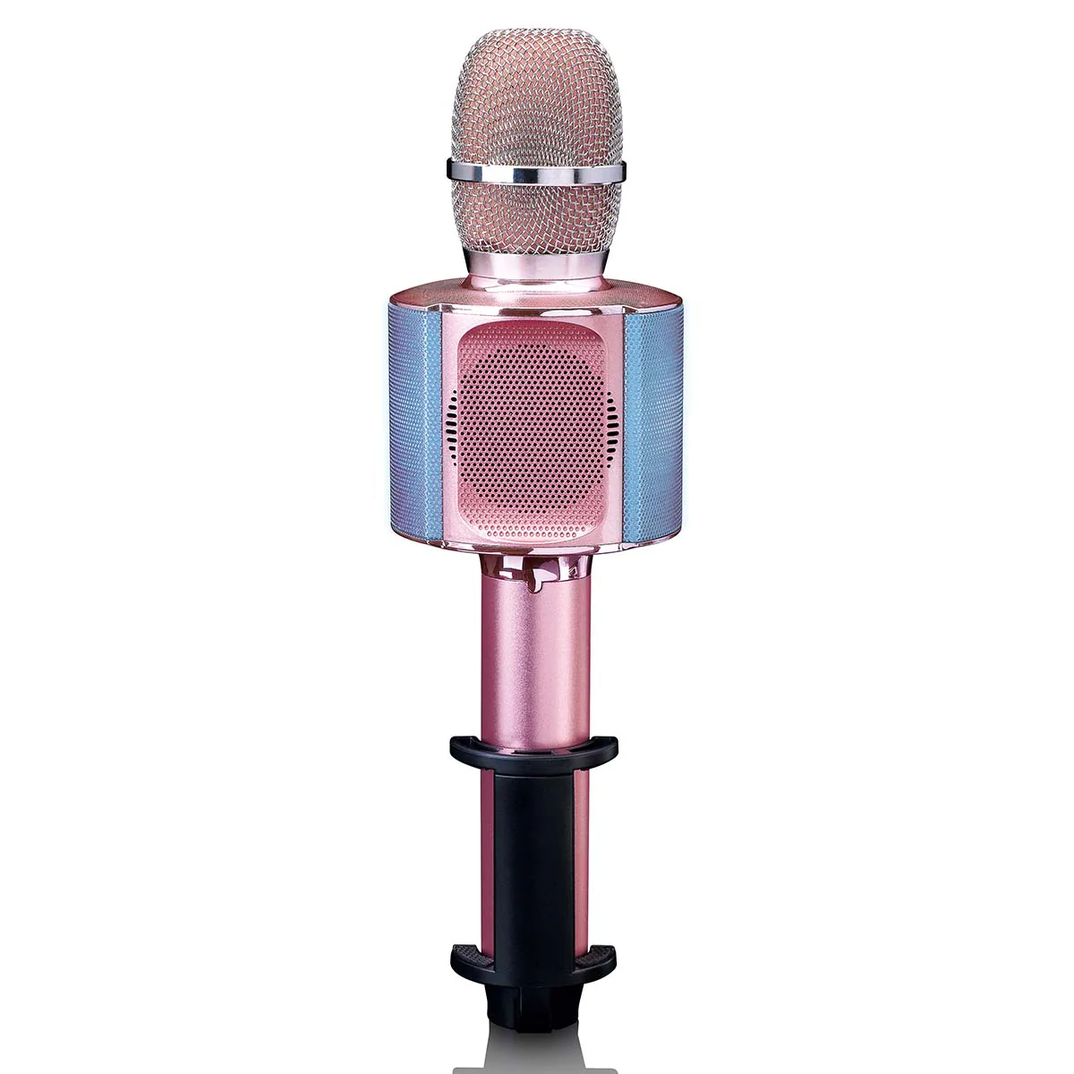 Lenco BMC-090PK - Microphone Bluetooth® pour karaoké avec enceinte et éclairage - Rose - Image 3