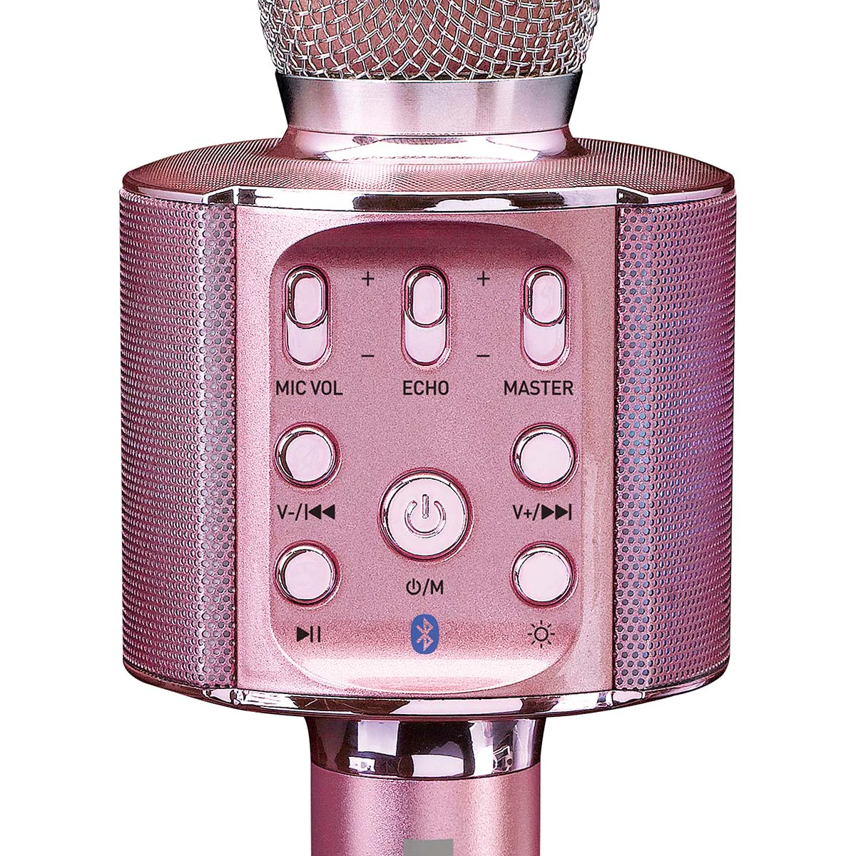 Lenco BMC-090PK - Microphone Bluetooth® pour karaoké avec enceinte et éclairage - Rose - Image 5