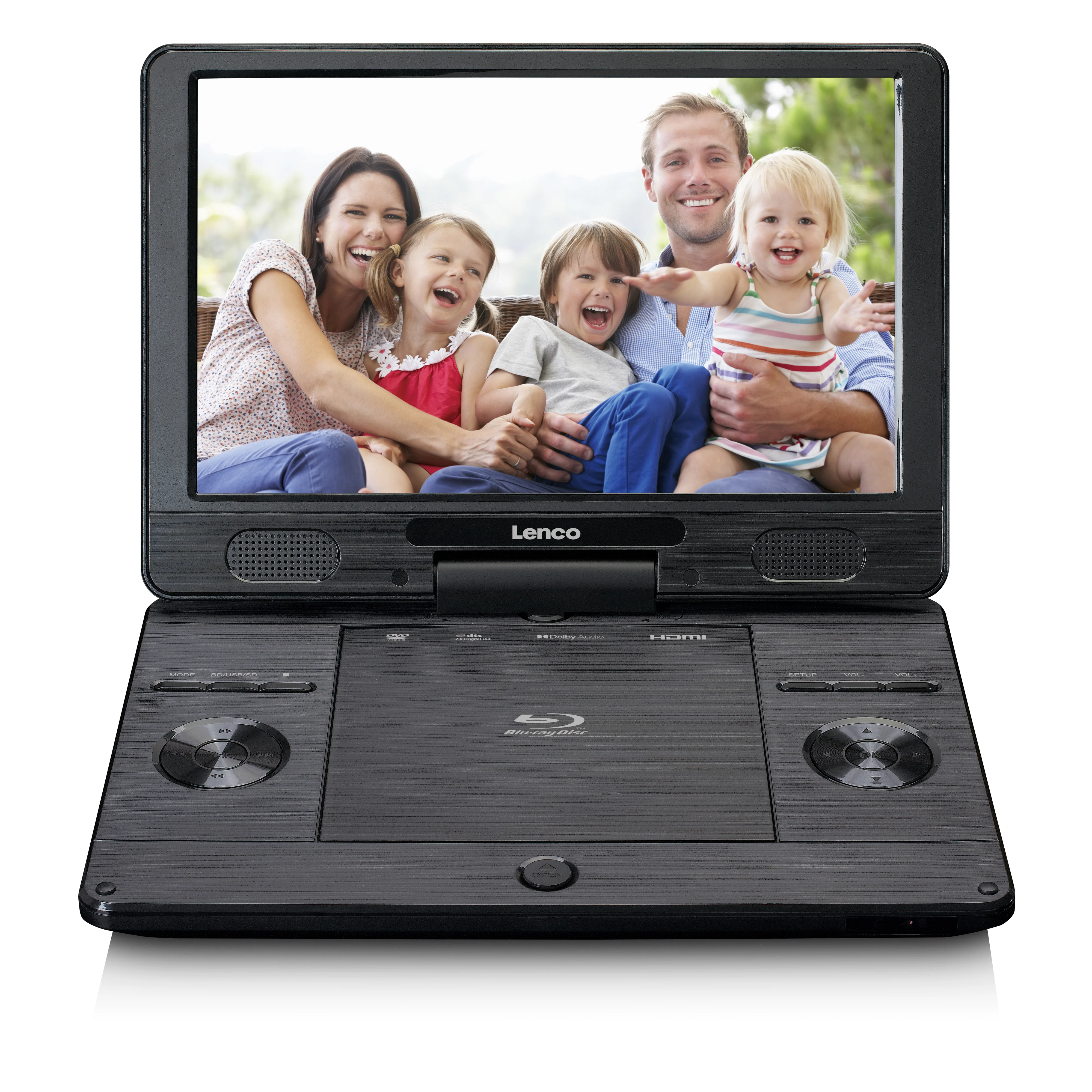 Lenco BRP-1150BK - Lecteur DVD / Blu-ray portable 11.5" avec USB et SD - Noir - Image 3