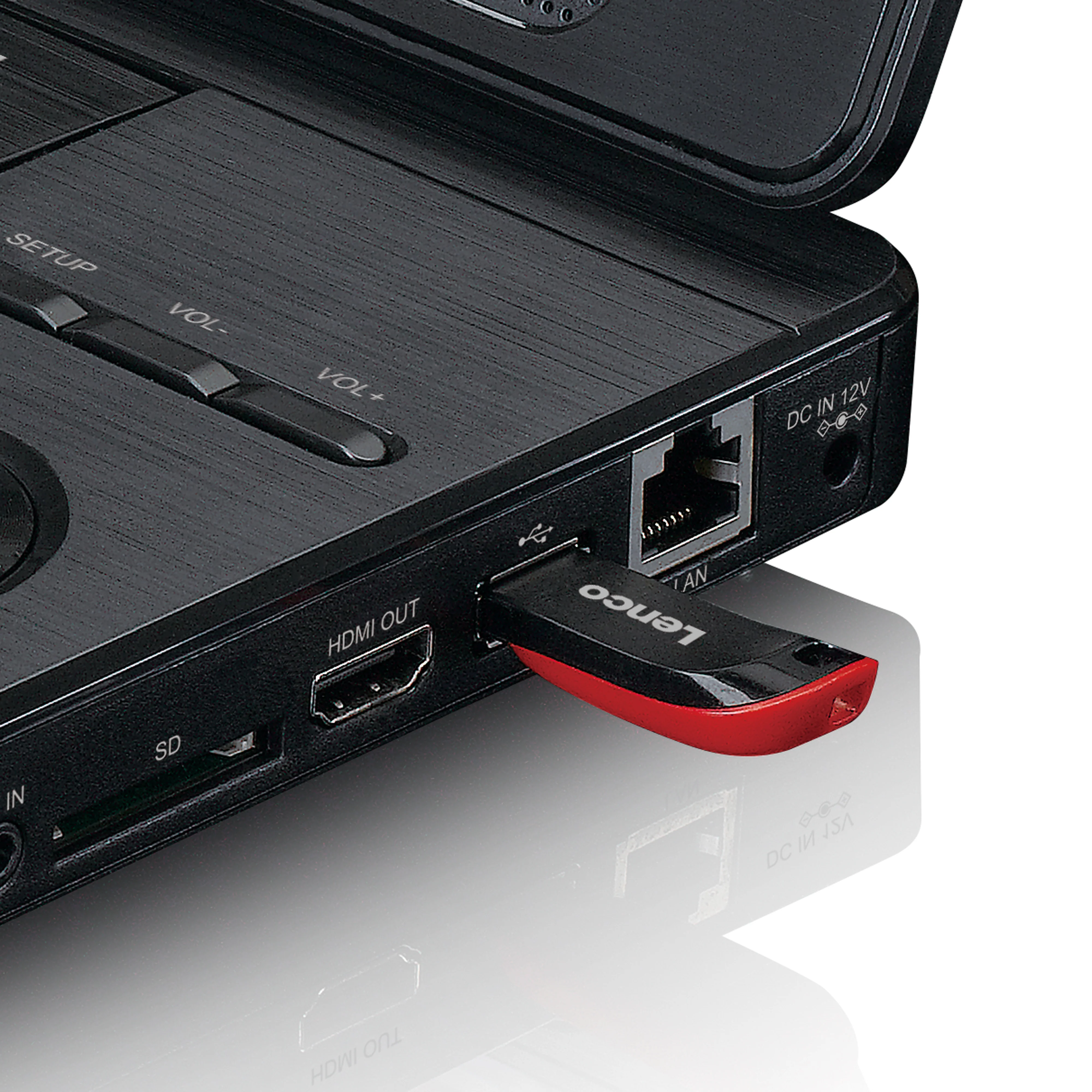 Lenco BRP-1150BK - Lecteur DVD / Blu-ray portable 11.5" avec USB et SD - Noir - Image 5