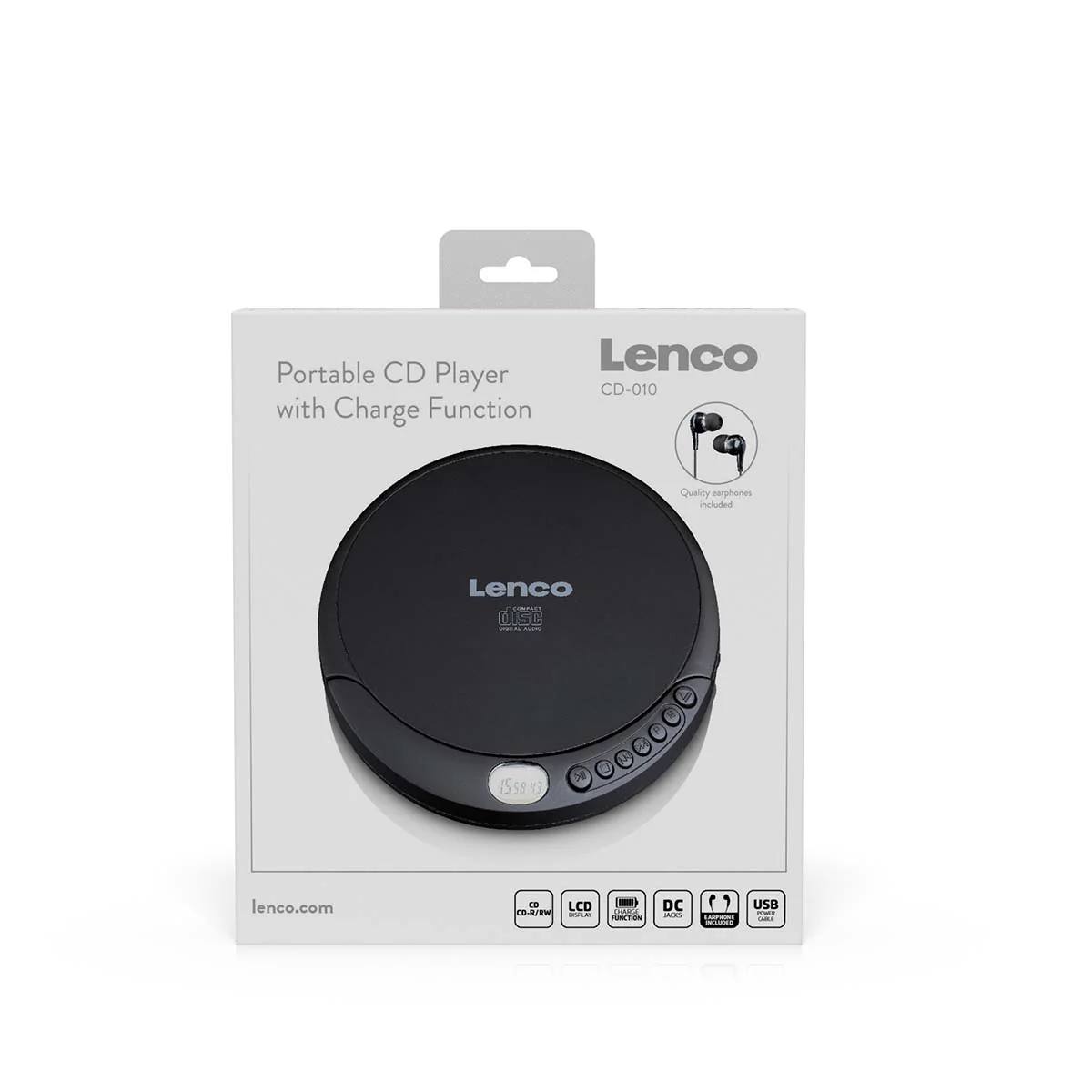 Lenco CD-010 - Lecteur CD portable avec fonction de rechargement - Noir - Image 12