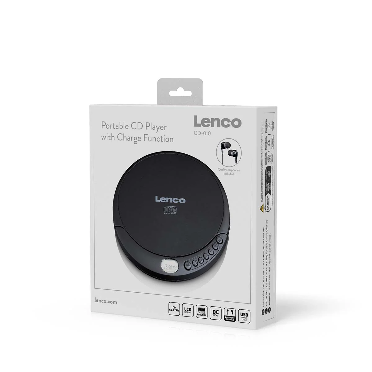 Lenco CD-010 - Lecteur CD portable avec fonction de rechargement - Noir - Image 13