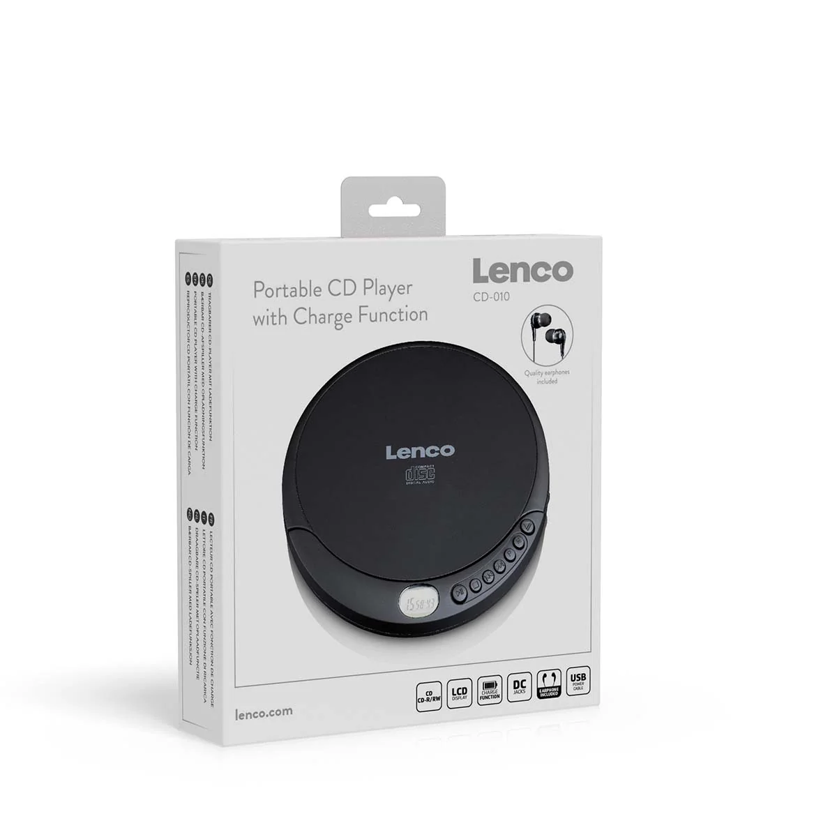 Lenco CD-010 - Lecteur CD portable avec fonction de rechargement - Noir - Image 14
