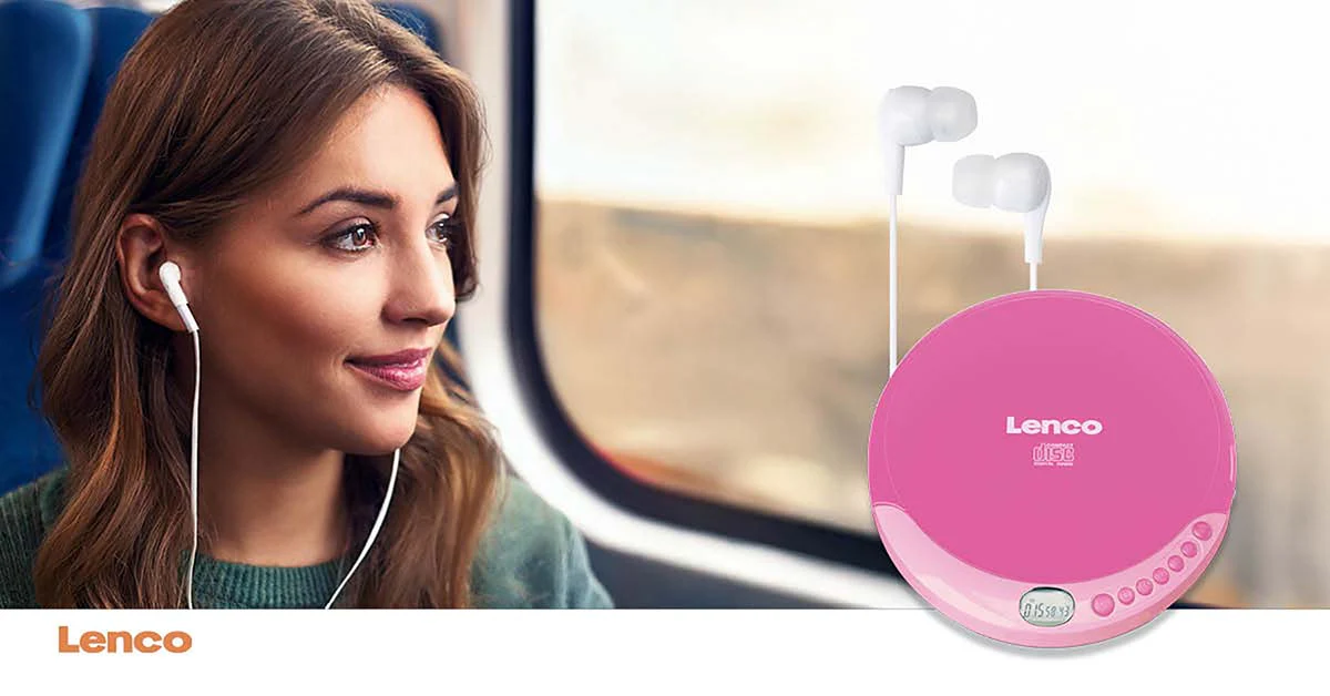 Lenco CD-011 - Lecteur CD portable avec fonction de rechargement - Rose - Image 10