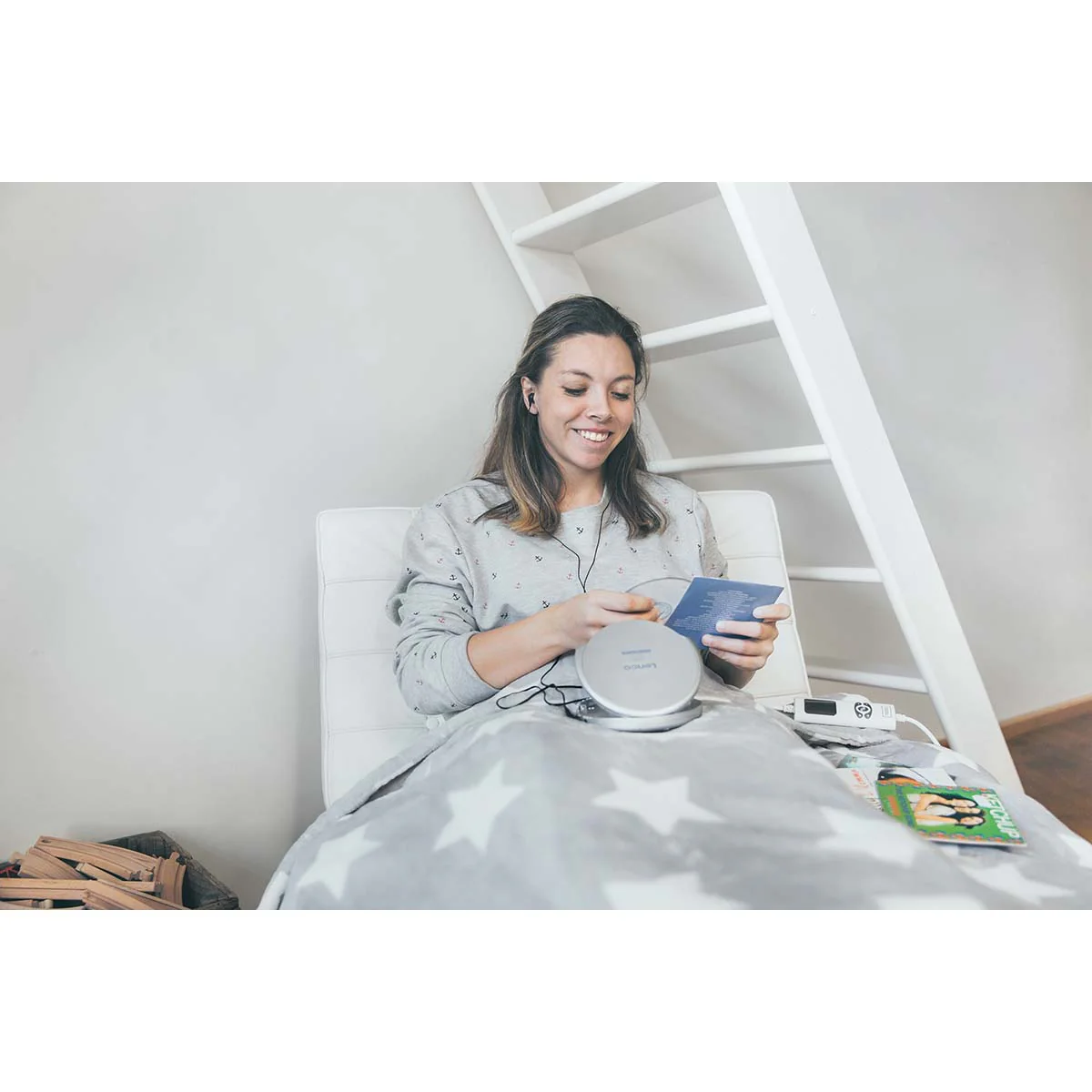 Lenco CD-201SI - Lecteur CD portable avec protection contre les chocs - Argent - Image 11