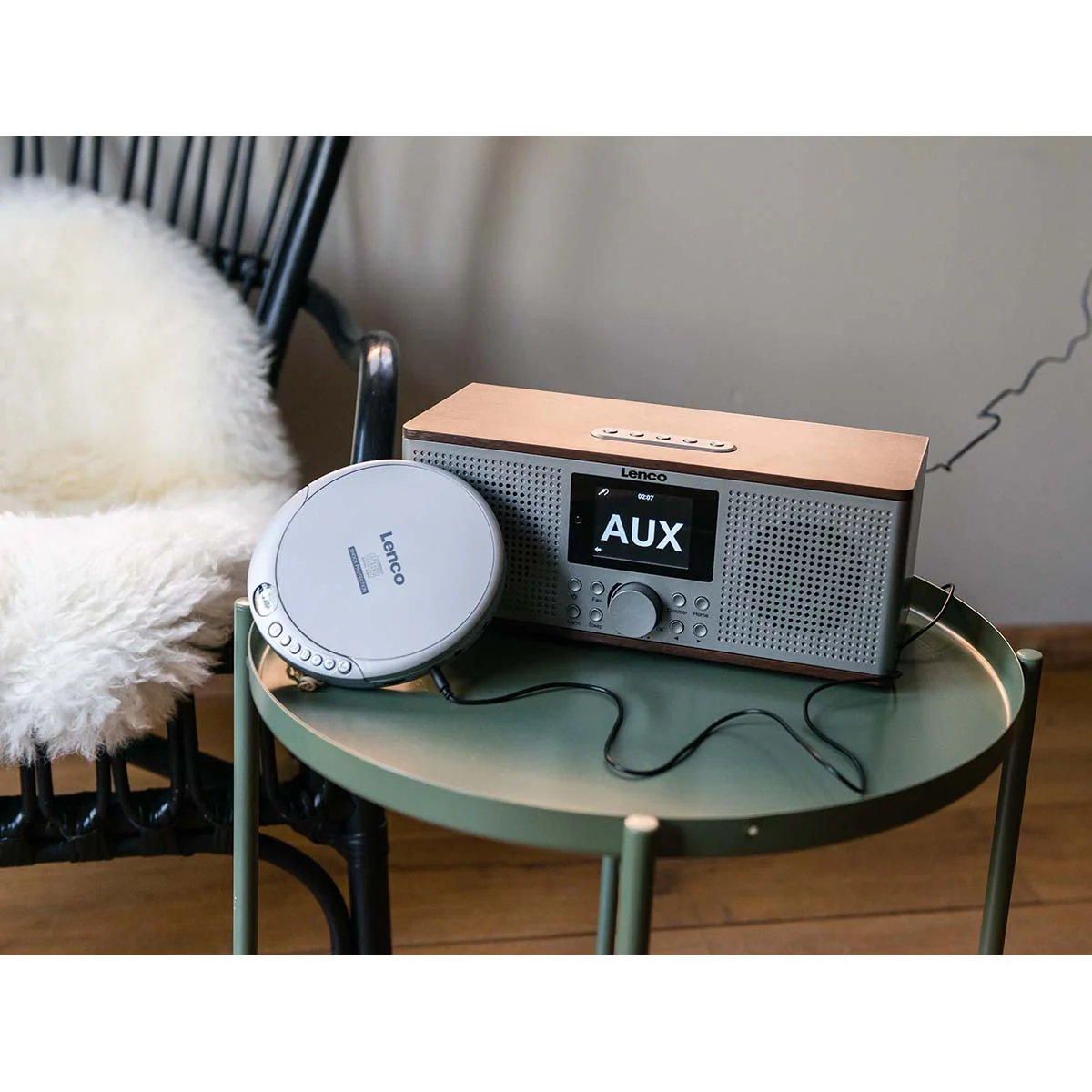 Lenco CD-201SI - Lecteur CD portable avec protection contre les chocs - Argent - Image 12