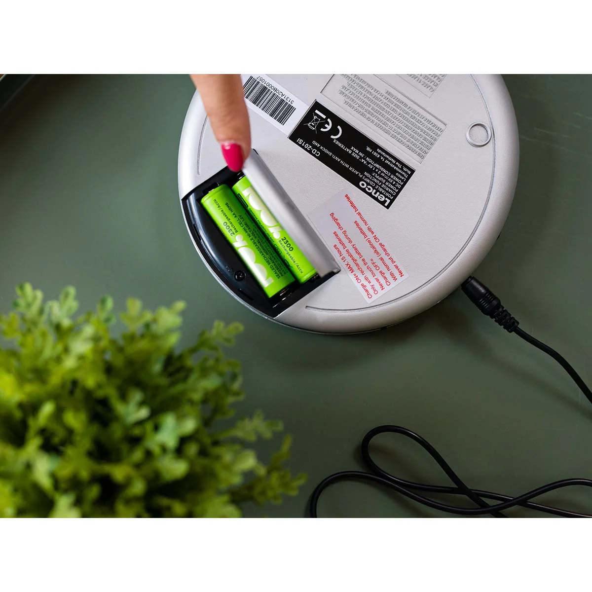 Lenco CD-201SI - Lecteur CD portable avec protection contre les chocs - Argent - Image 3