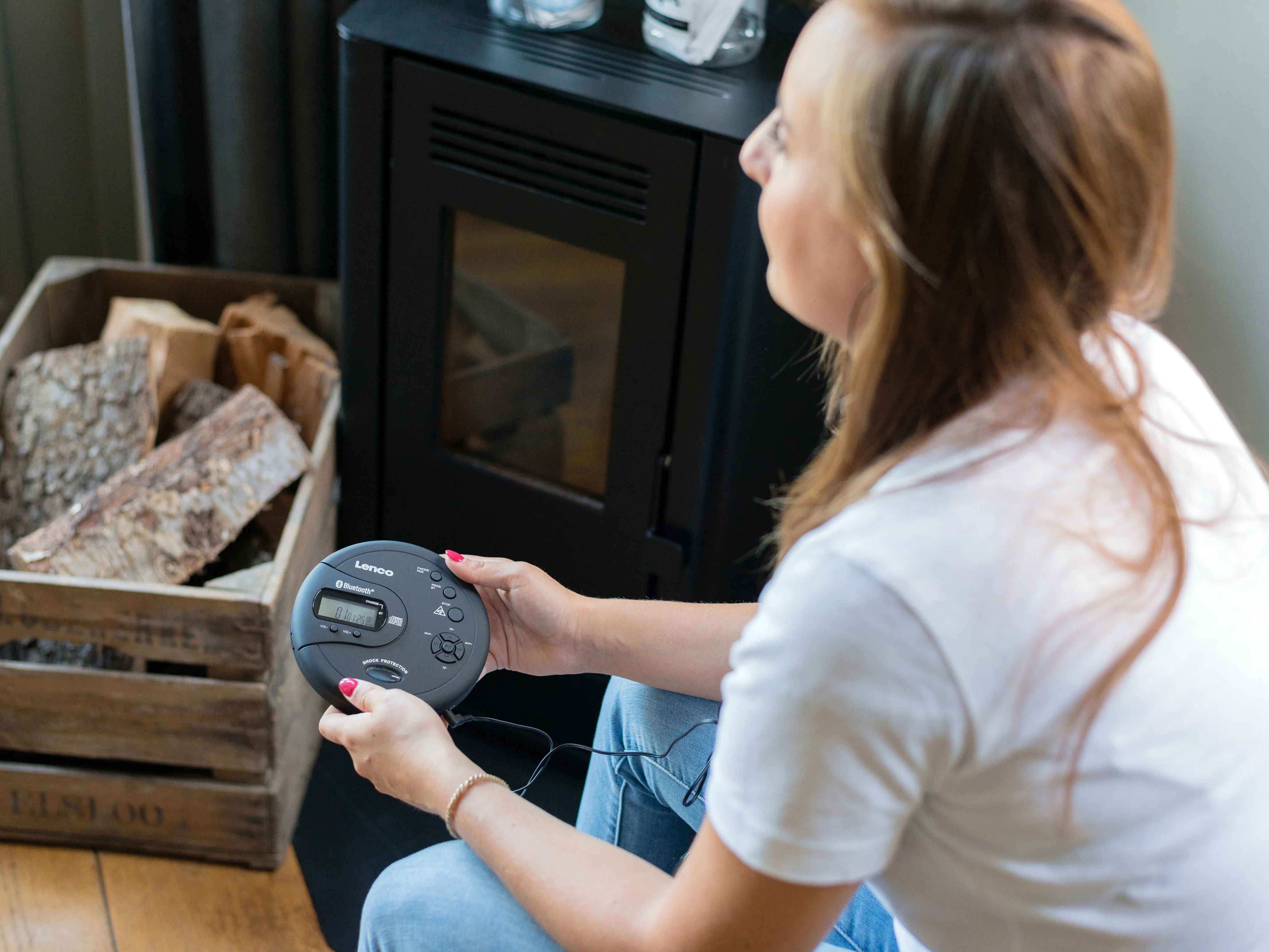 Lenco CD-300BK - Lecteur CD/MP3 Bluetooth® portable avec protection antichoc - Noir - Image 20