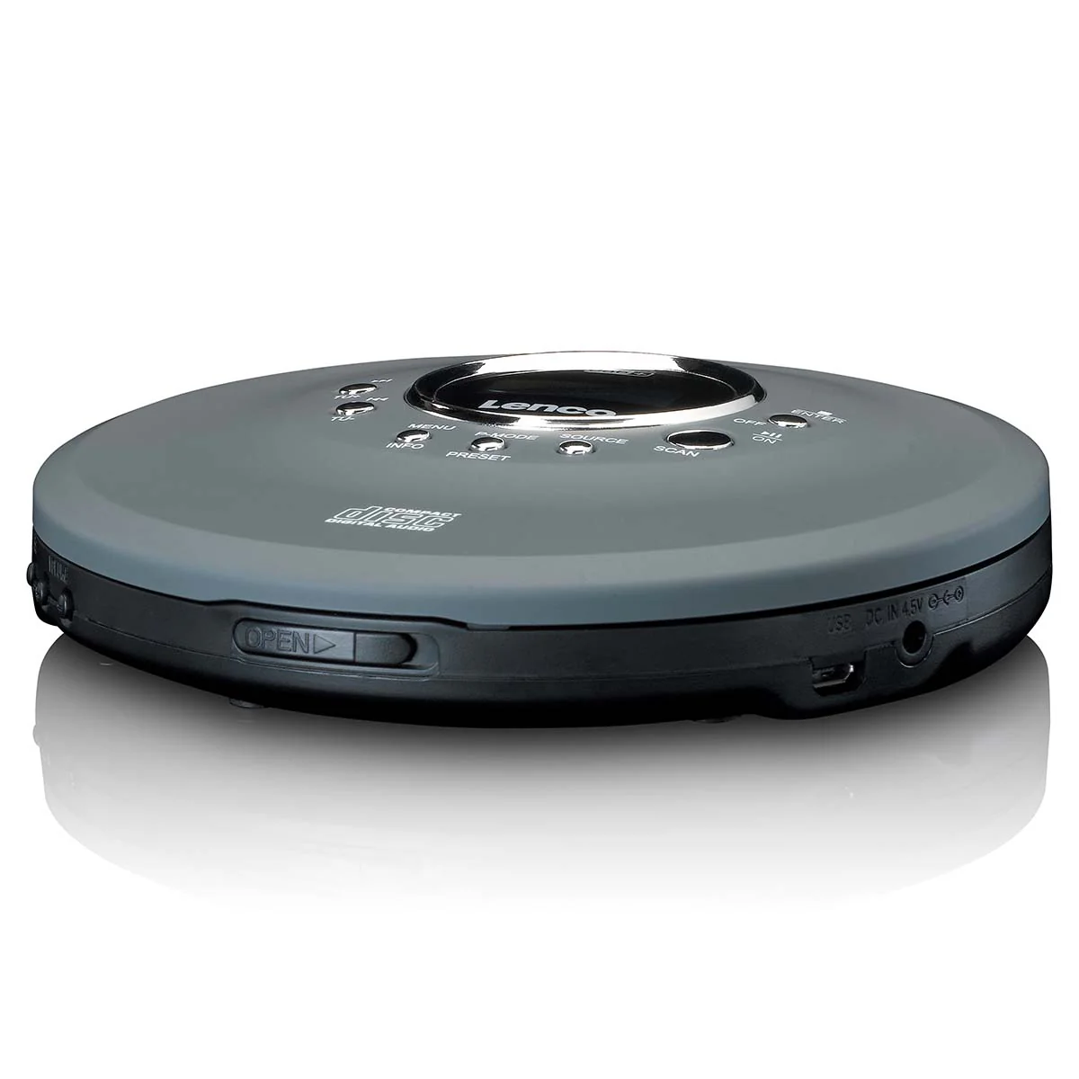 Lenco CD-400GY - Lecteur CD/ MP3 portable pour CD, CD-R, CD-RW - Image 3