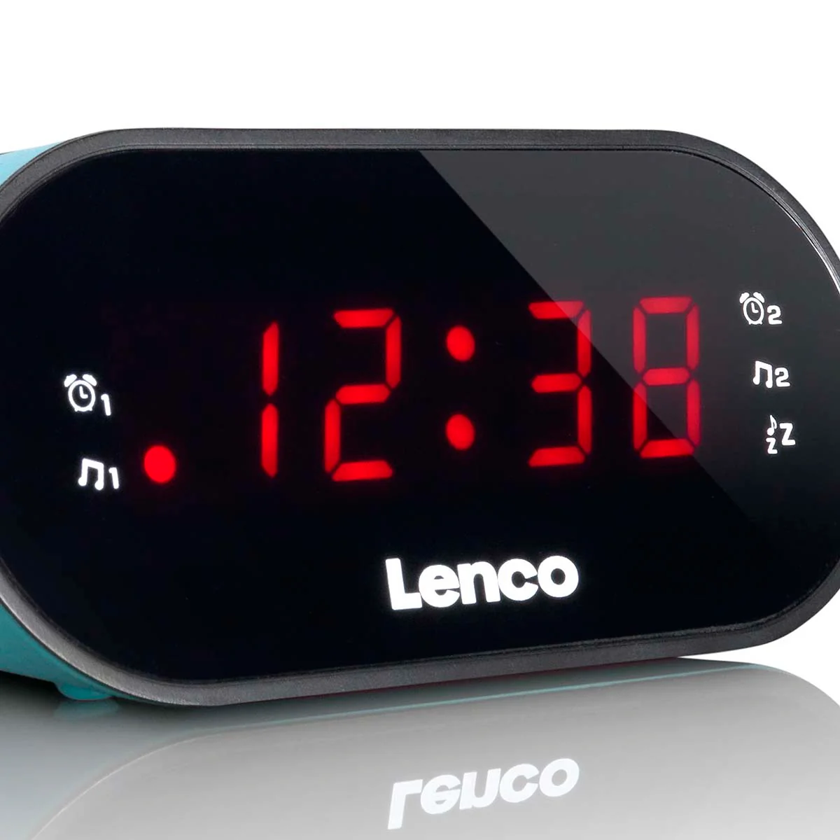 Lenco CR-07 Blue - Radio-réveil FM avec minuterie de sommeil et fonction d’alarme double - Bleu - Image 4