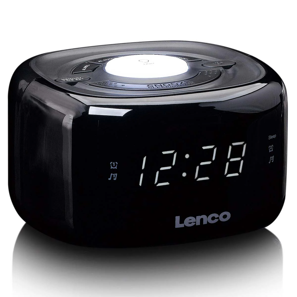 Lenco CR-12BK - Radio-réveil FM avec veilleuse - Noir - Image 4