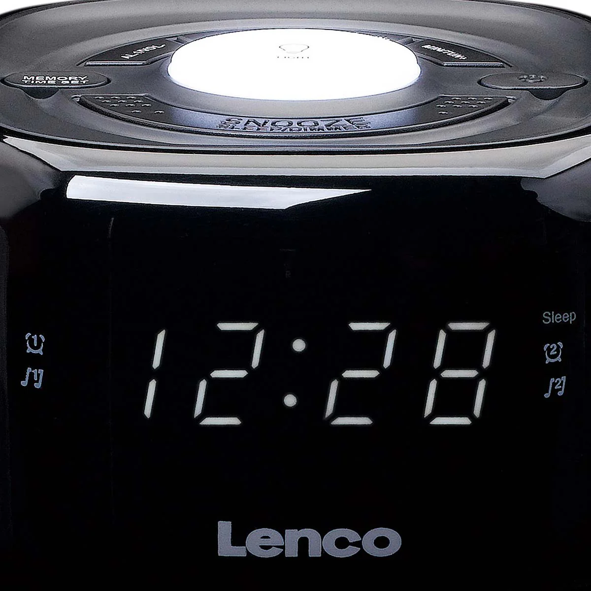 Lenco CR-12BK - Radio-réveil FM avec veilleuse - Noir - Image 5