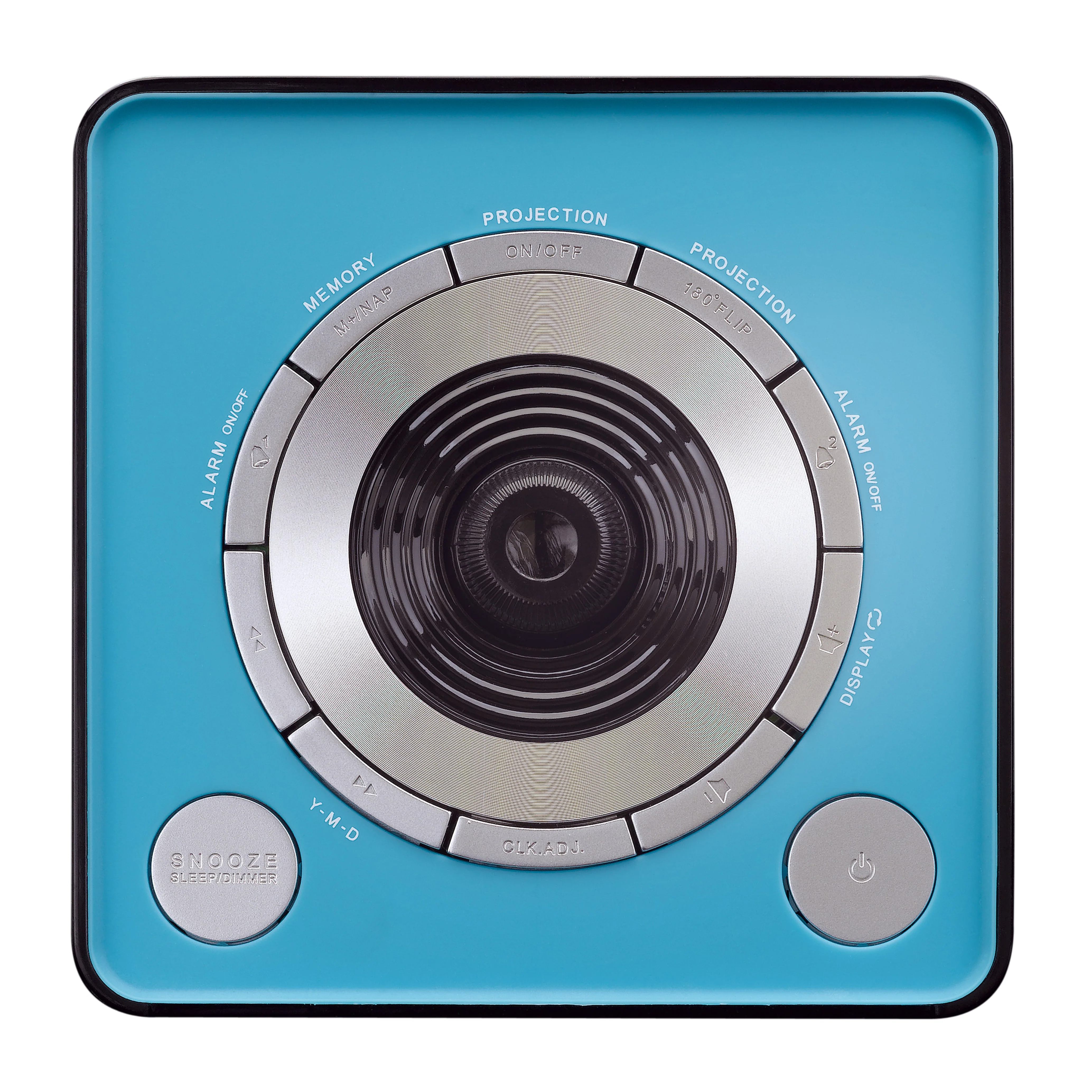 Lenco CR-16 Blue - Radio-réveil FM projecteur à commande radio - Bleu - Image 3