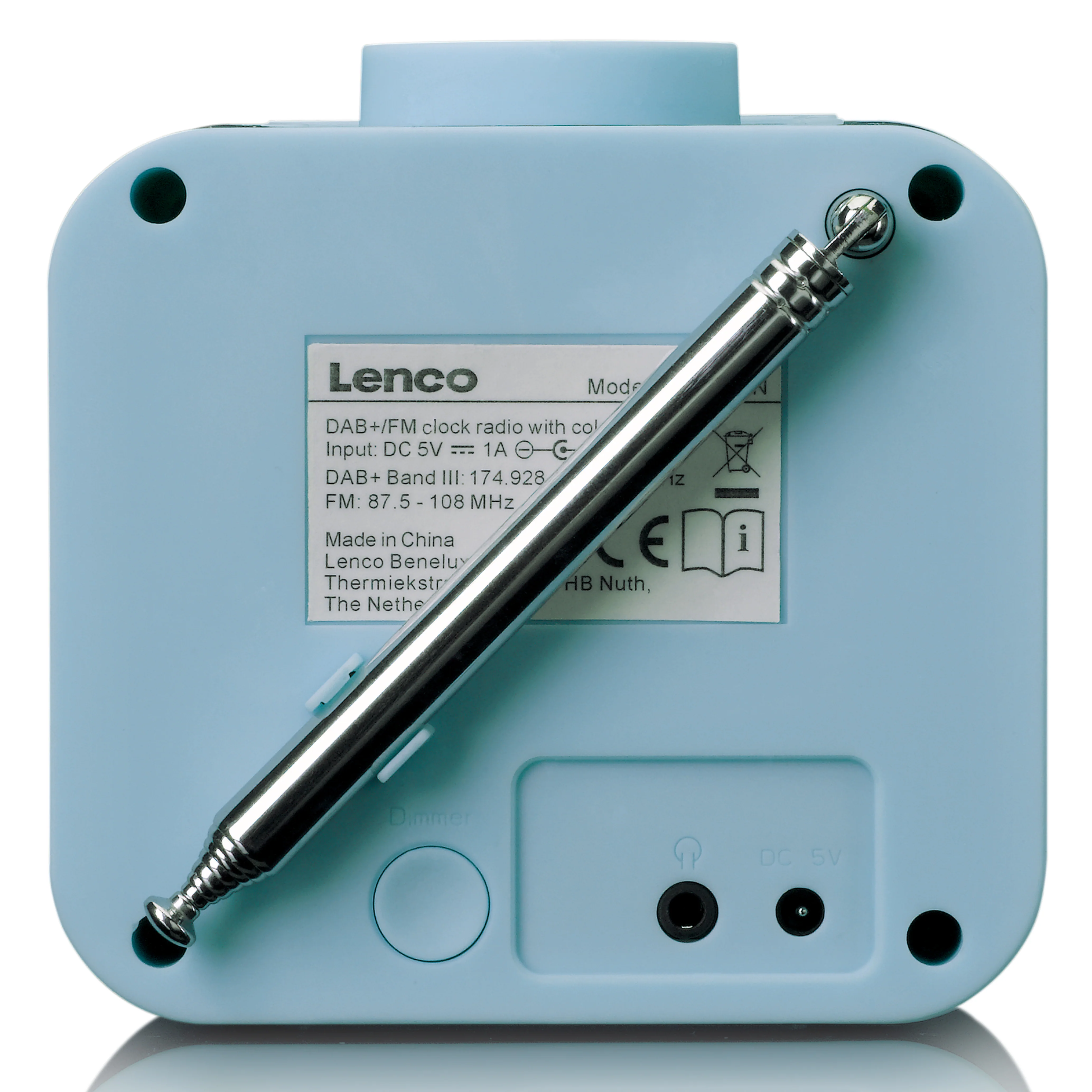 Lenco CR-620BU - Radio-réveil DAB+/FM avec écran couleur - Bleu - Image 4
