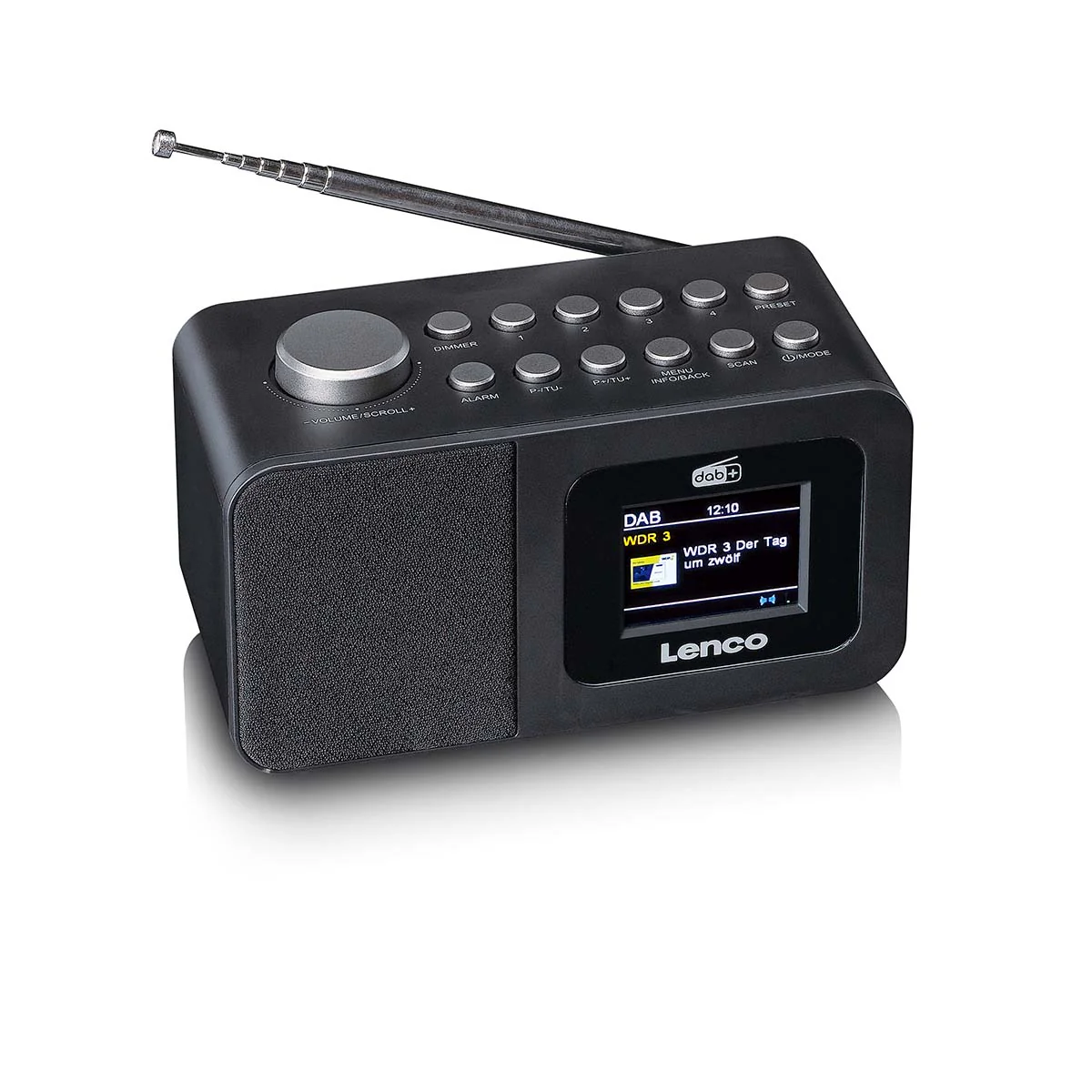 Lenco CR-625BK - Radio réveil DAB+/FM avec écran couleur, mise en veille programmable et fonction double alarme - Noir - Image 6