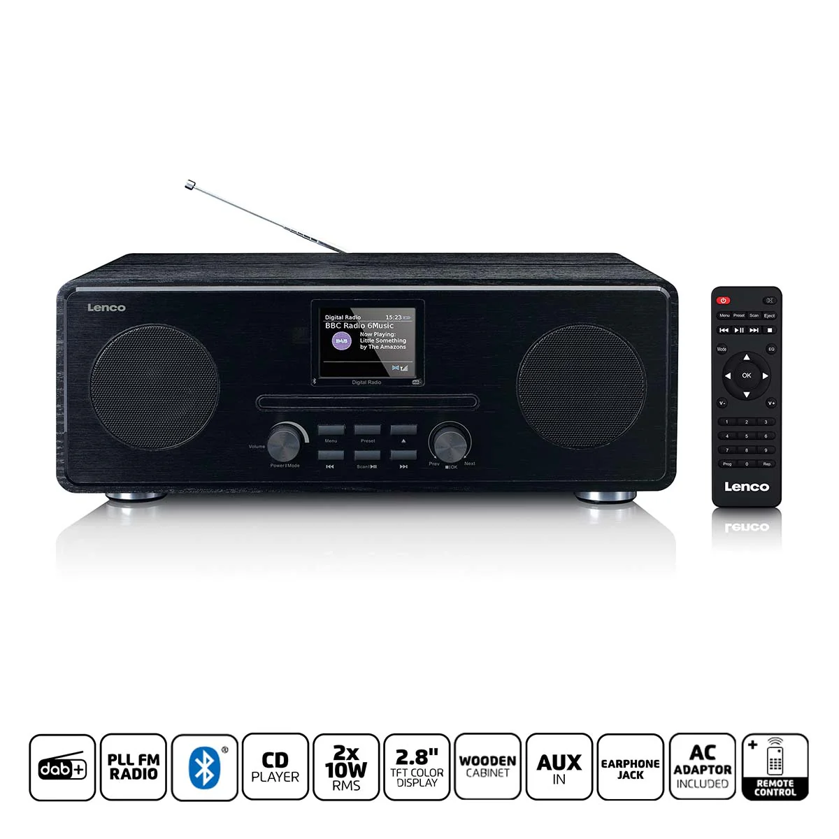 Lenco DAR-061BK - Radio DAB+/FM avec lecteur CD et Bluetooth® - Noir - Image 7