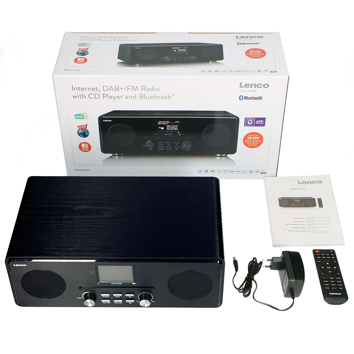 Lenco DIR-260BK - Radio Internet/DAB+/FM avec lecteur CD et Bluetooth®, noir - Image 14