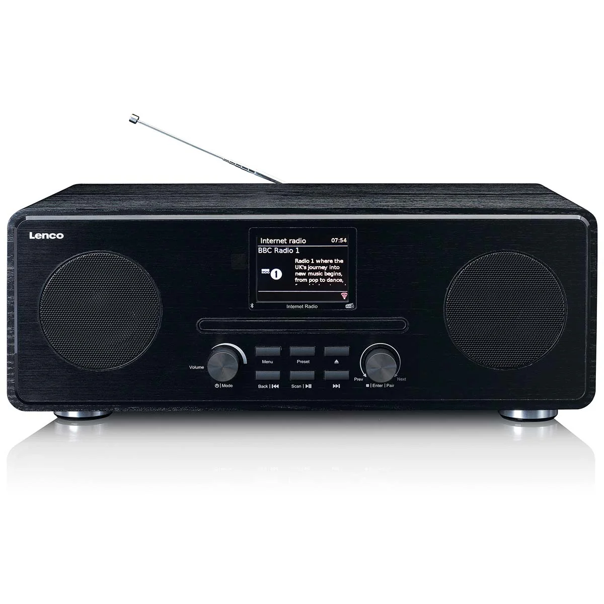 Lenco DIR-260BK - Radio Internet/DAB+/FM avec lecteur CD et Bluetooth®, noir - Image 3