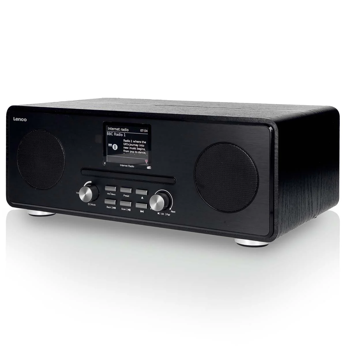 Lenco DIR-260BK - Radio Internet/DAB+/FM avec lecteur CD et Bluetooth®, noir - Image 5