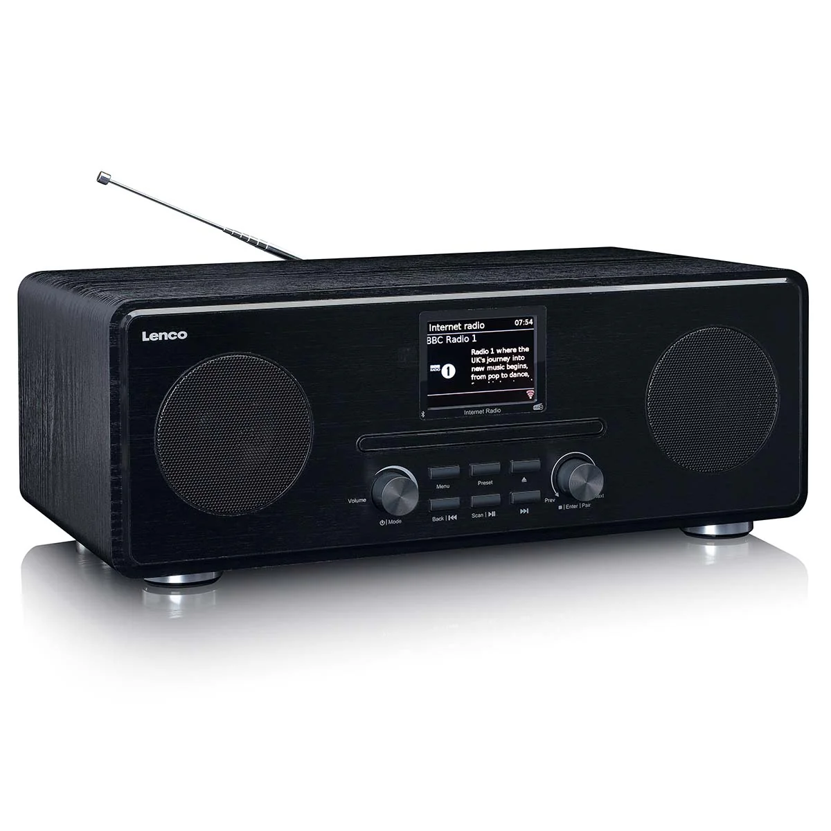 Lenco DIR-260BK - Radio Internet/DAB+/FM avec lecteur CD et Bluetooth®, noir - Image 7