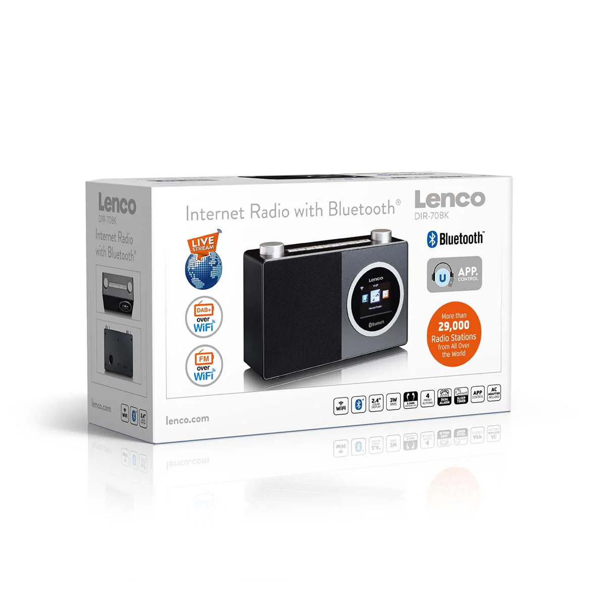 Lenco DIR-70BK - Radio Internet avec écran couleur et Bluetooth® - Noir - Image 9