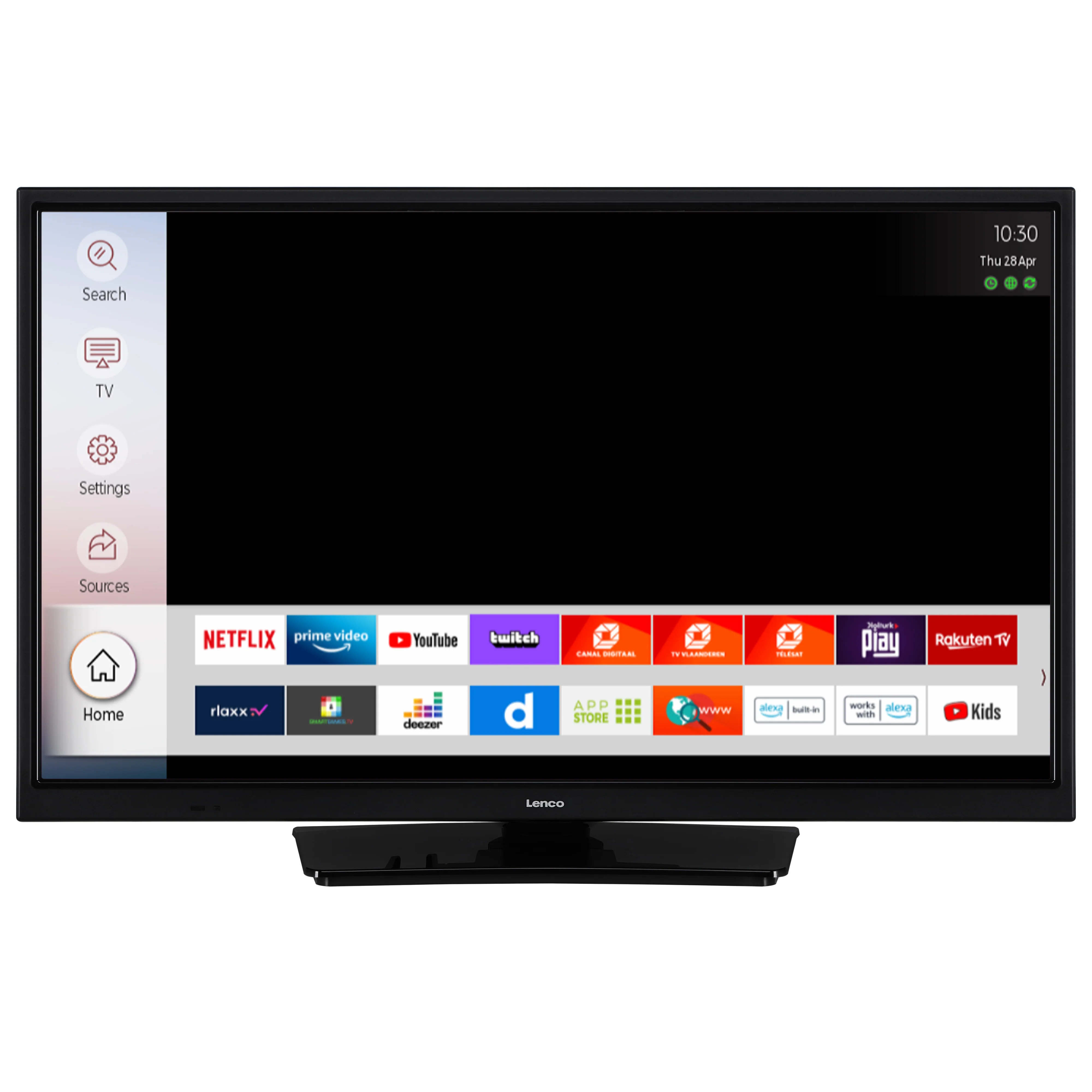 Lenco DVL-2483BK (V2) - 24" Smart TV avec lecteur DVD intégré et adaptateur voiture 12 V - Noir - Image 4