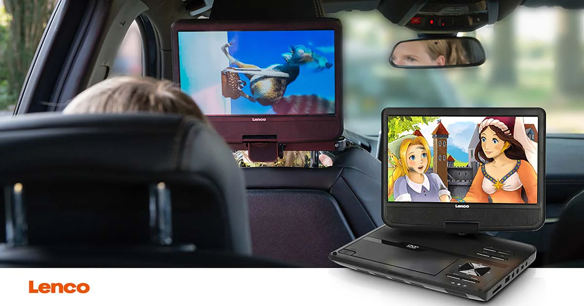 Lenco DVP-1010BK - Lecteur DVD portable de 10 pouces avec connexion USB, casque et dispositif de suspension - Image 20