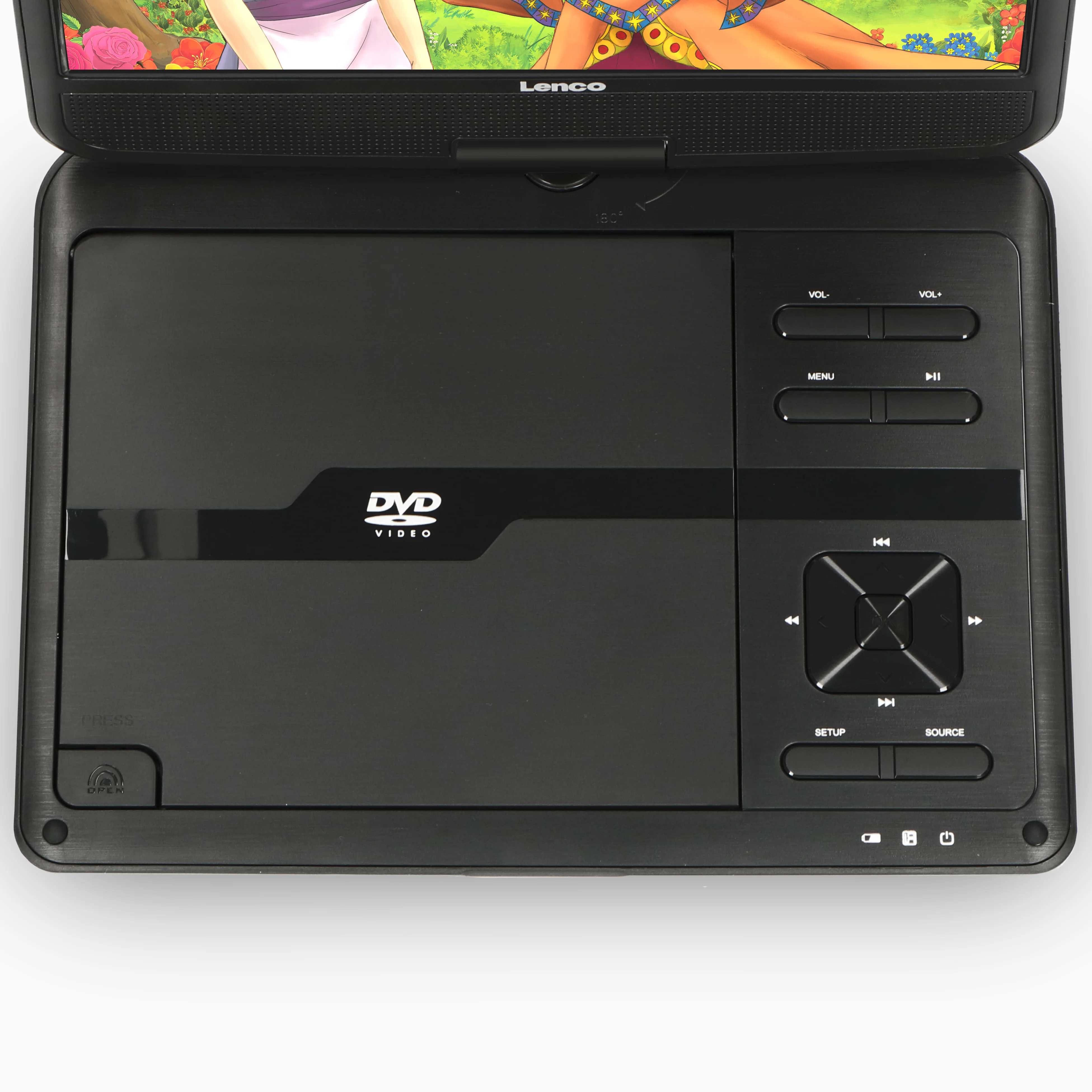 Lenco DVP-1046BK - Deux lecteurs DVD portables de 10 pouces avec batterie rechargeable, deux casques et deux supports de montage pour la voiture - Noir - Image 3