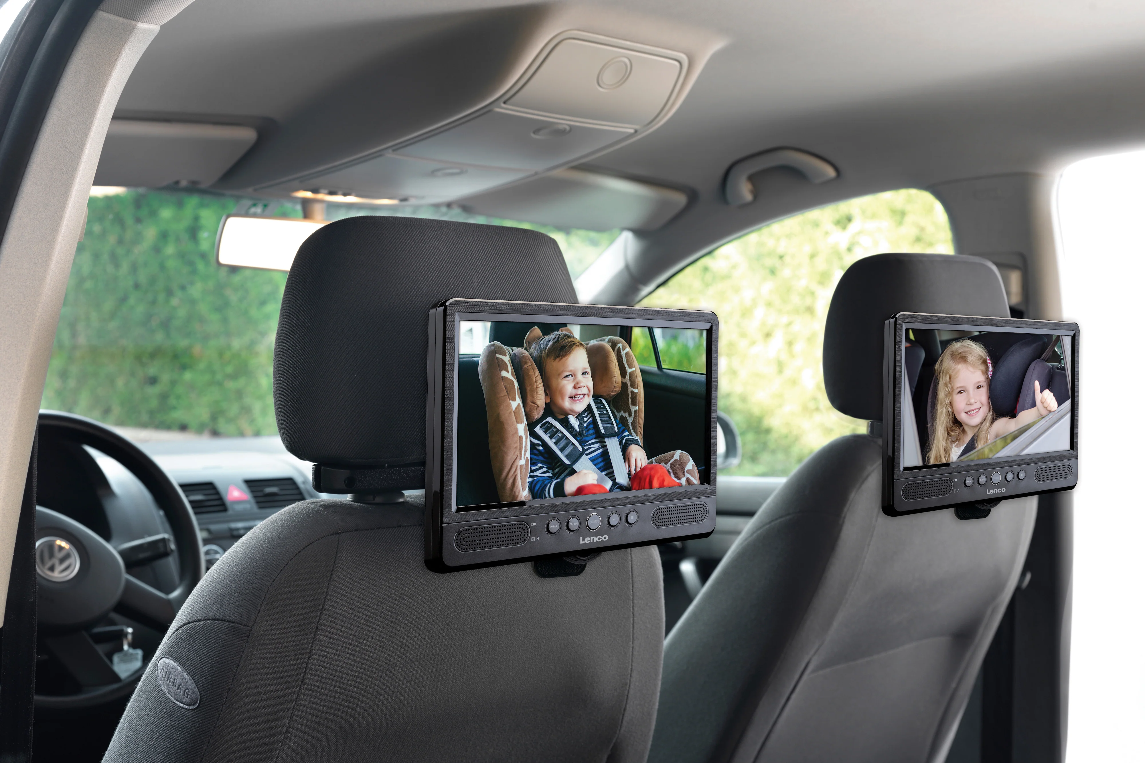 Lenco DVP-1045 - lecteur DVD portable 2 x 10 pouces avec connexion USB, emplacement pour carte SD, pile intégrée, deux casques et deux supports - Noir - Image 20