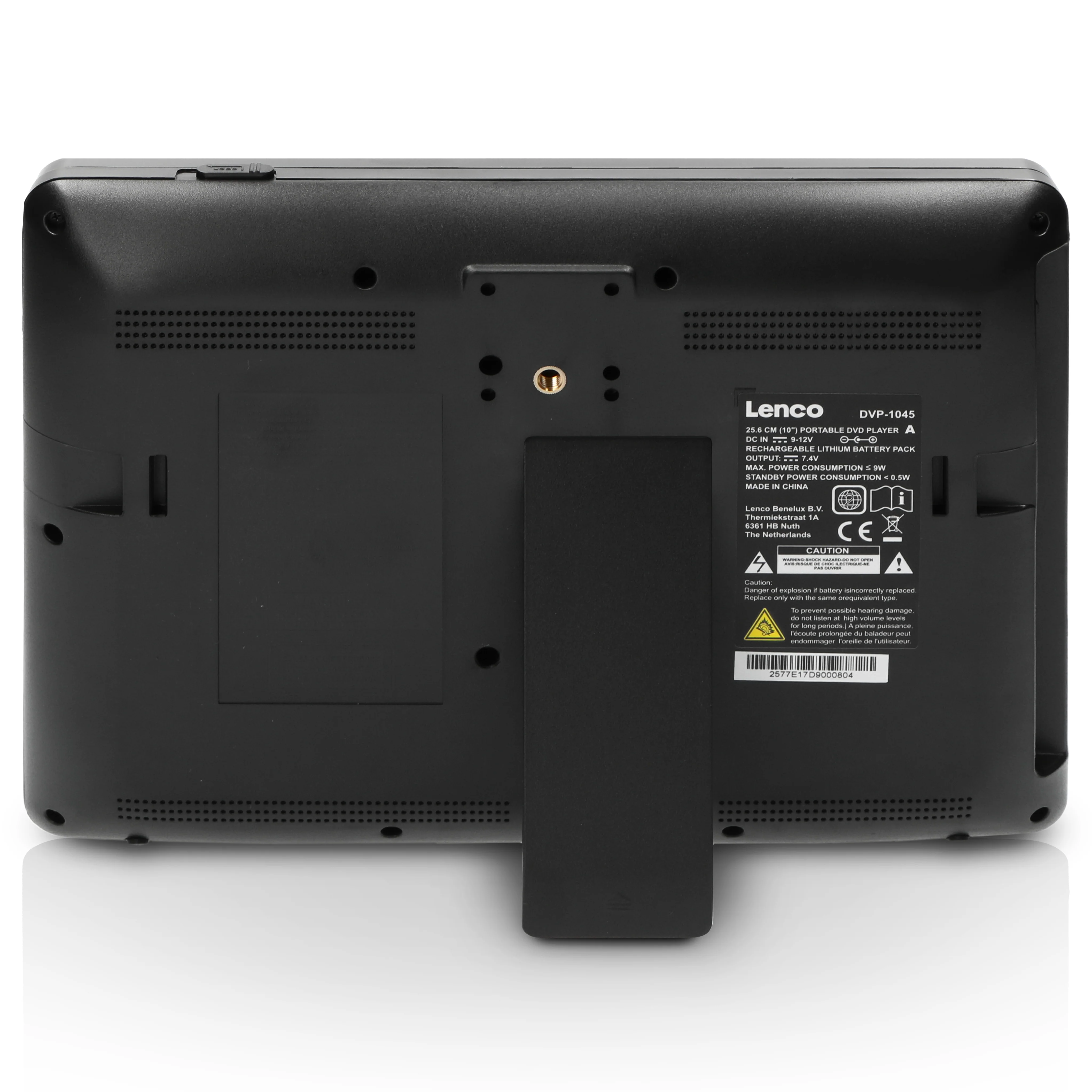 Lenco DVP-1045 - lecteur DVD portable 2 x 10 pouces avec connexion USB, emplacement pour carte SD, pile intégrée, deux casques et deux supports - Noir - Image 8