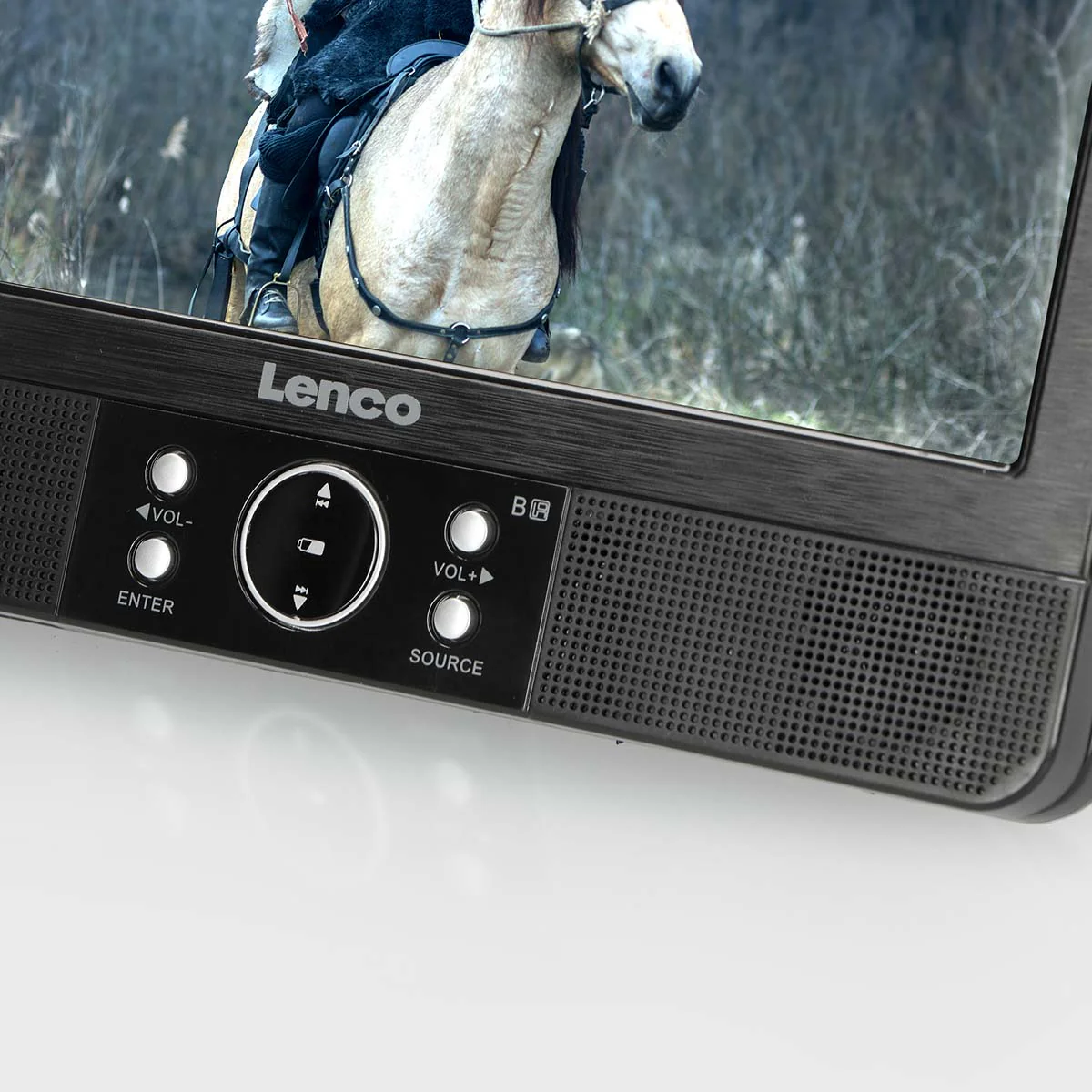 Lenco DVP-939 - Lecteur DVD portable 2 x 9 pouces avec connexion USB, emplacement pour carte SD, pile intégrée, deux casques et deux supports - Noir - Image 7