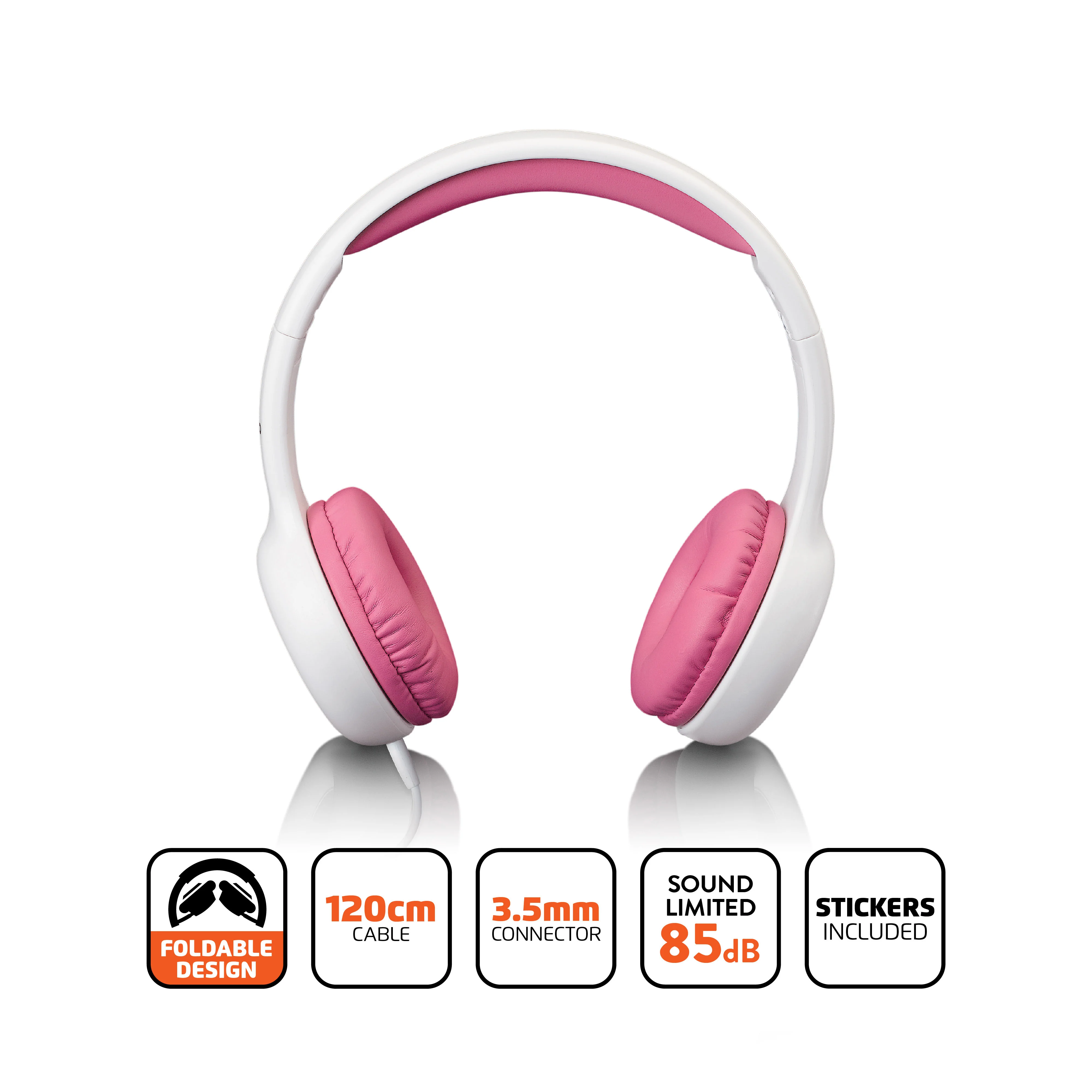 Lenco HP-010PK - Casque pour enfants, rose - Image 7