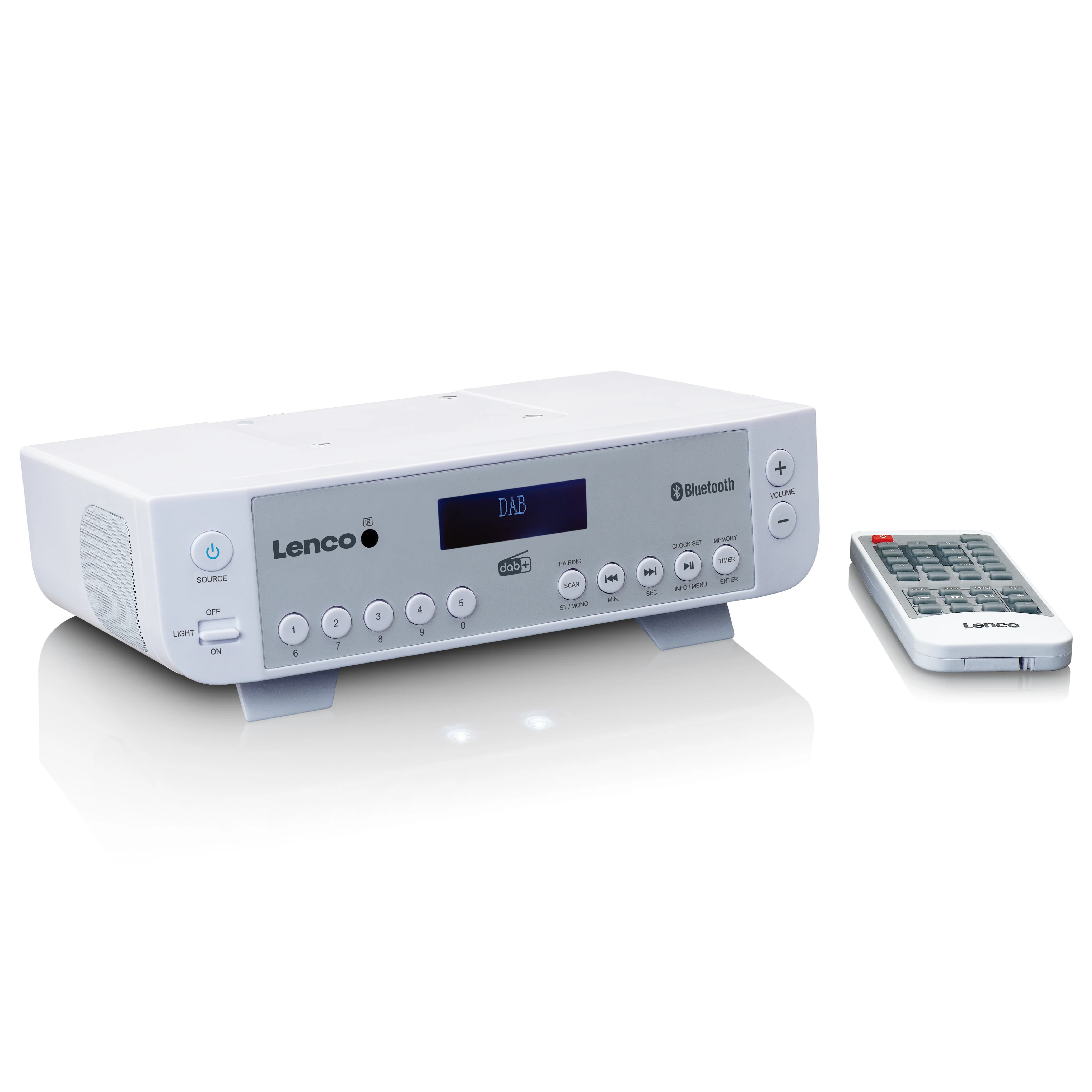 Lenco KCR-200WH - Radio de cuisine DAB+/FM avec Bluetooth®, éclairage et minuteur - Blanc - Image 11