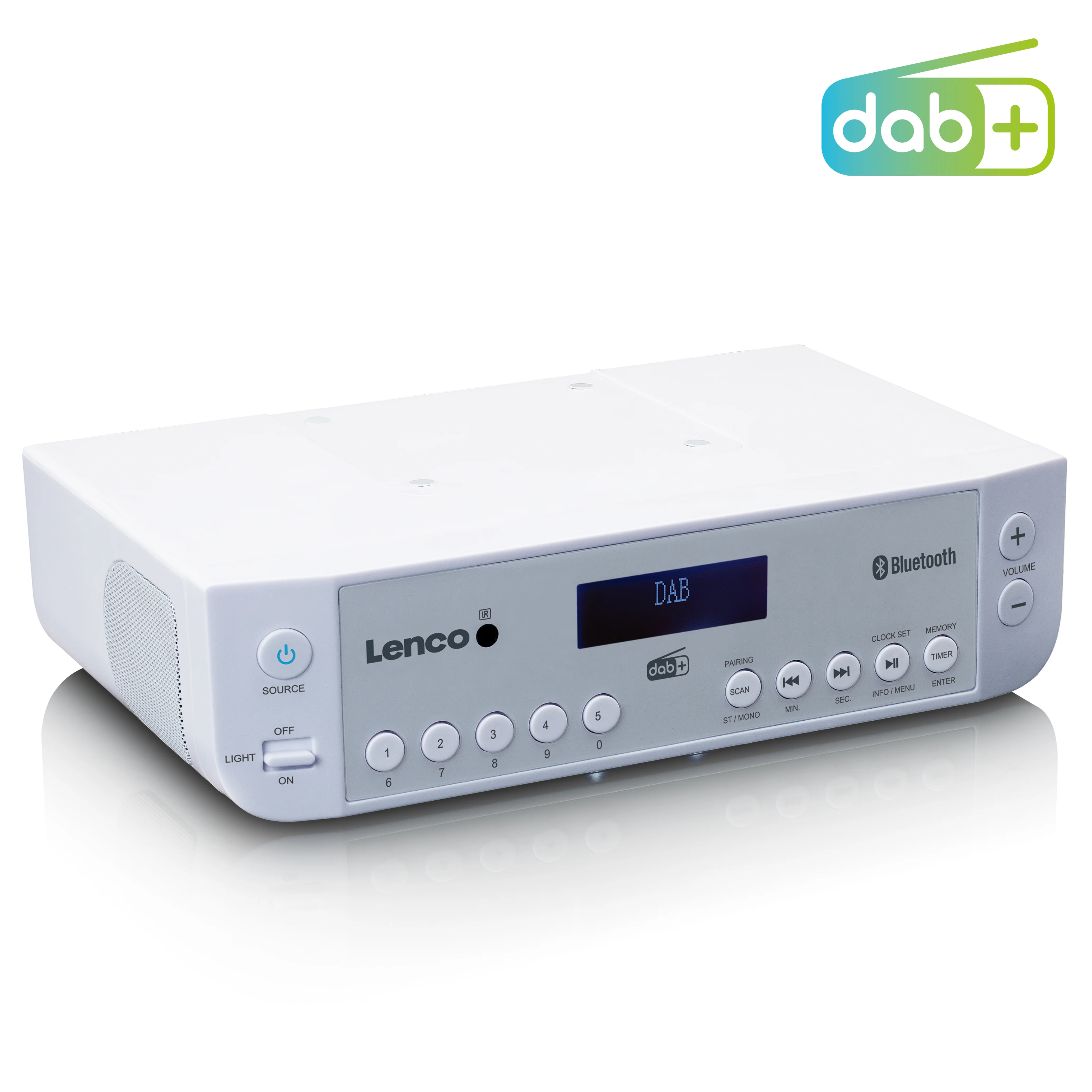 Lenco KCR-200WH - Radio de cuisine DAB+/FM avec Bluetooth®, éclairage et minuteur - Blanc - Image 12