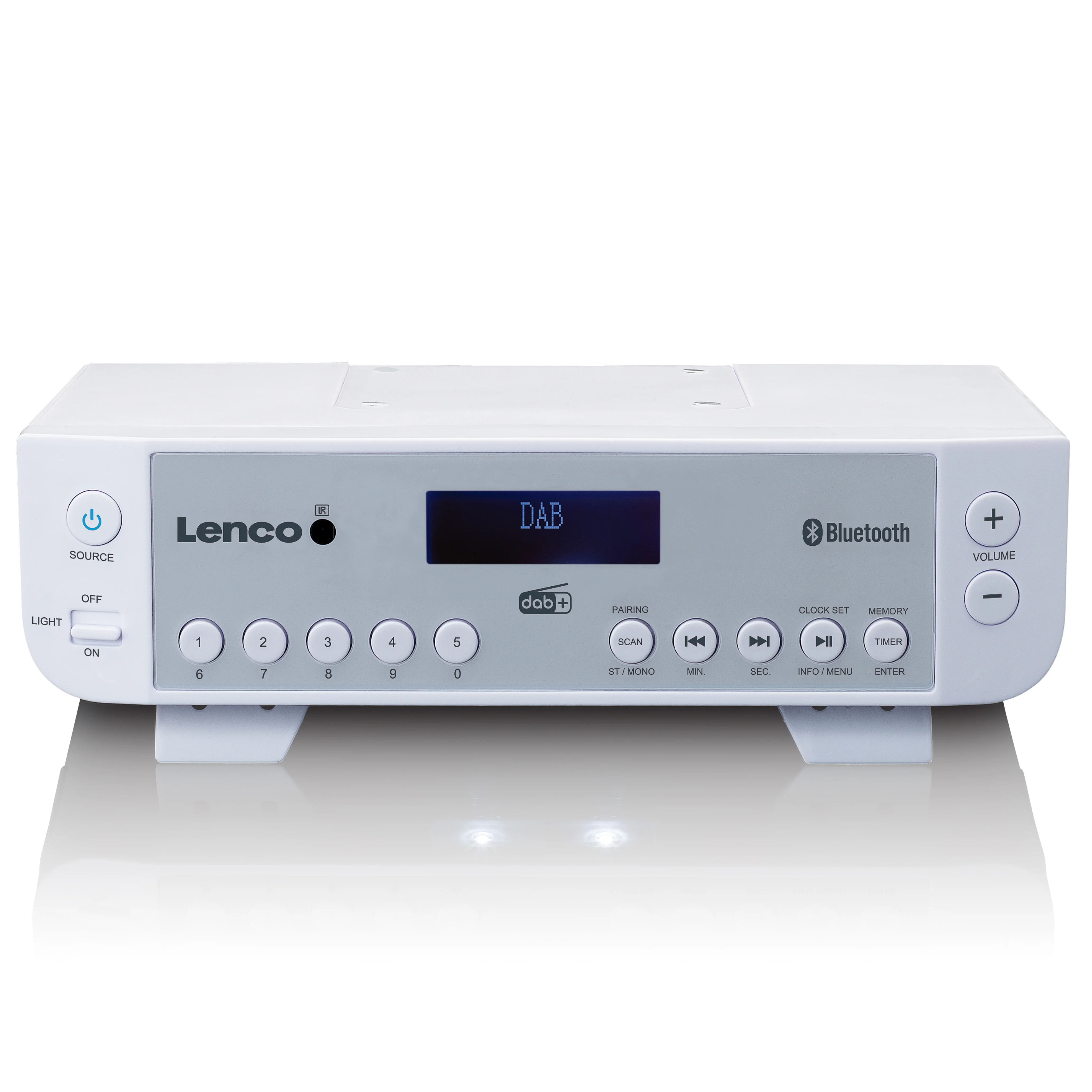 Lenco KCR-200WH - Radio de cuisine DAB+/FM avec Bluetooth®, éclairage et minuteur - Blanc - Image 6
