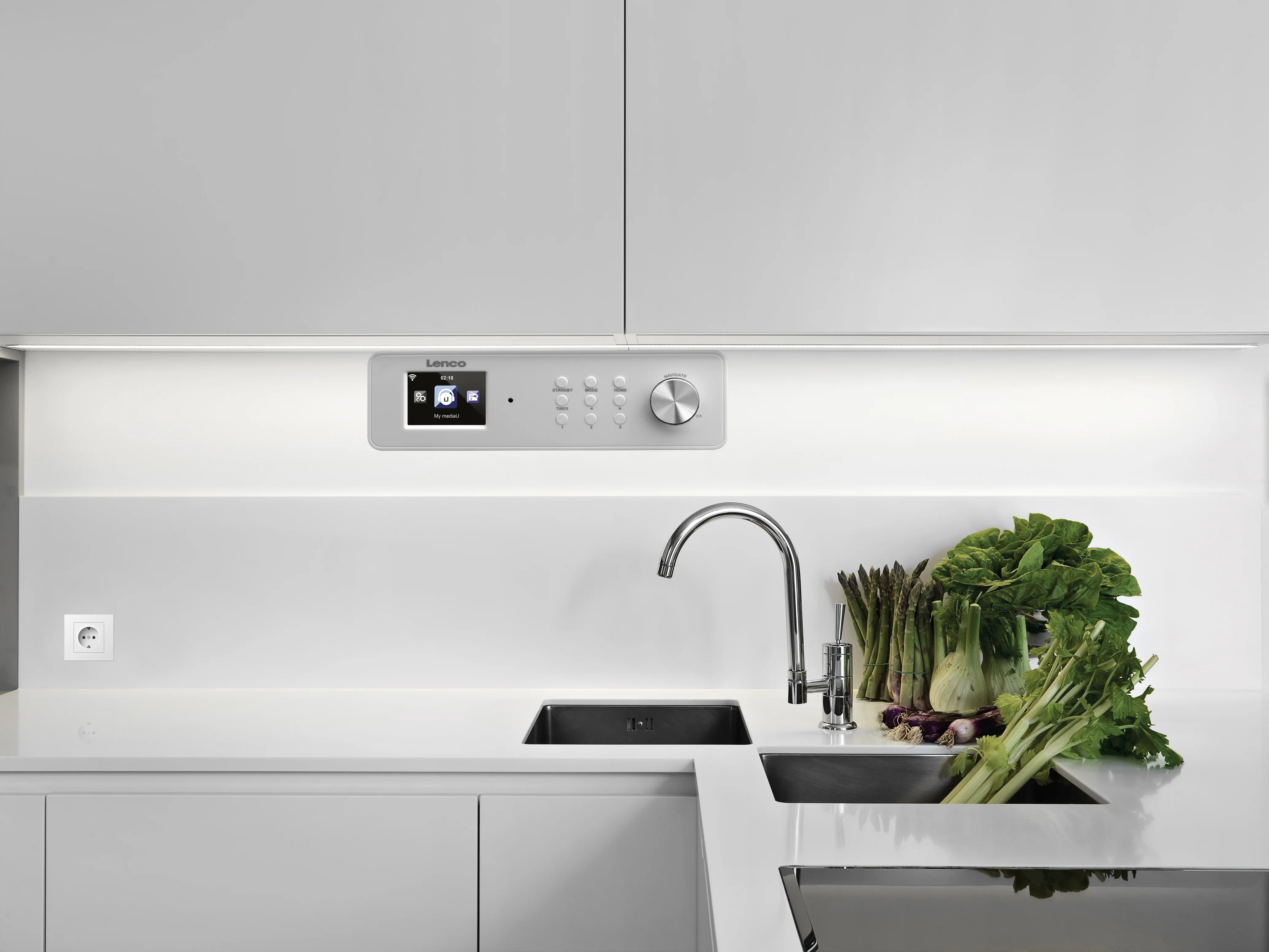 Lenco KCR-14 - Radio Internet de cuisine avec FM - Blanc - Image 8