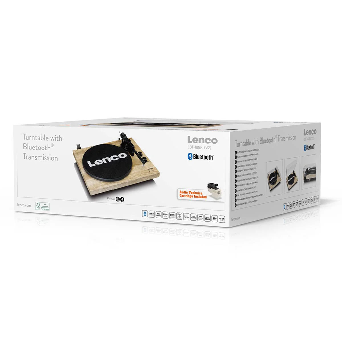 Lenco LBT-188PI - Platine avec transmission Bluetooth®, bois - Image 15