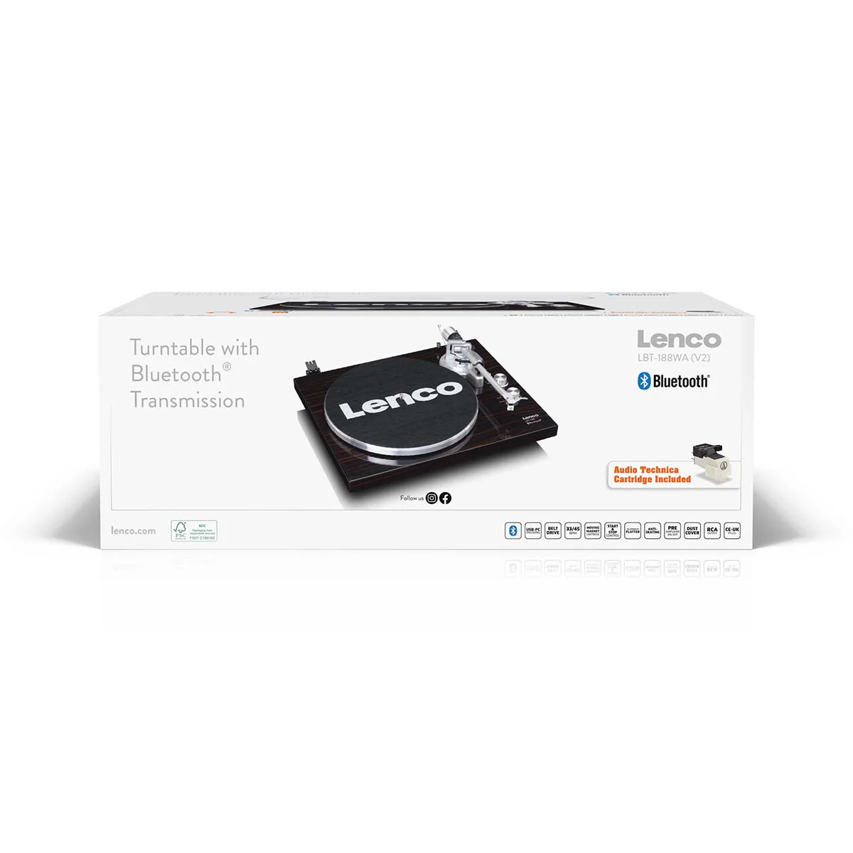 Lenco LBT-188WA - Platine avec transmission Bluetooth®, marron foncé - Image 16
