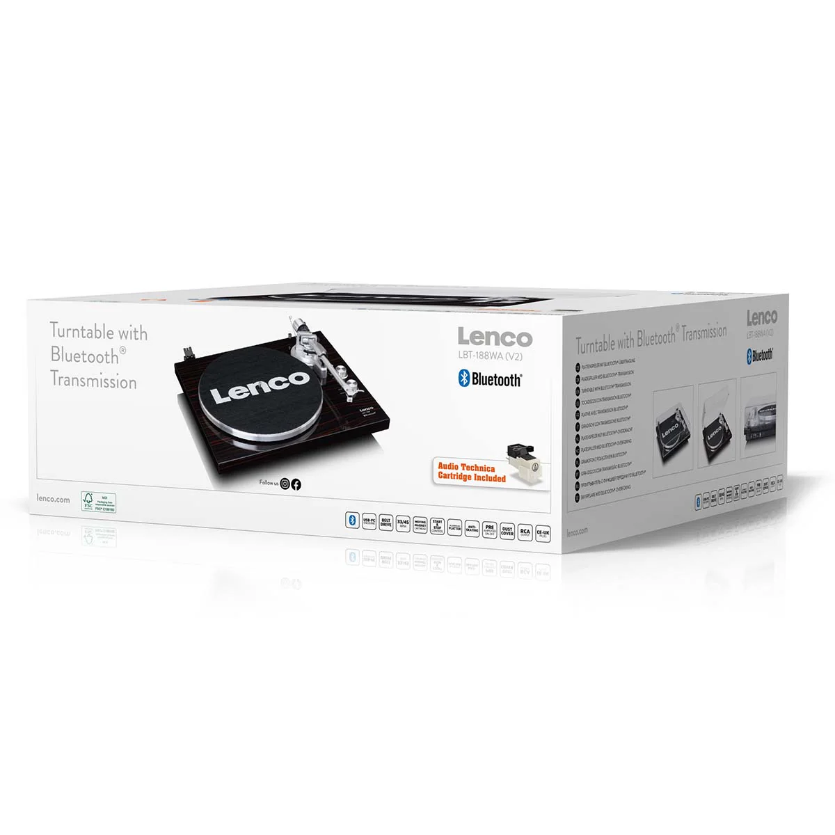 Lenco LBT-188WA - Platine avec transmission Bluetooth®, marron foncé - Image 17