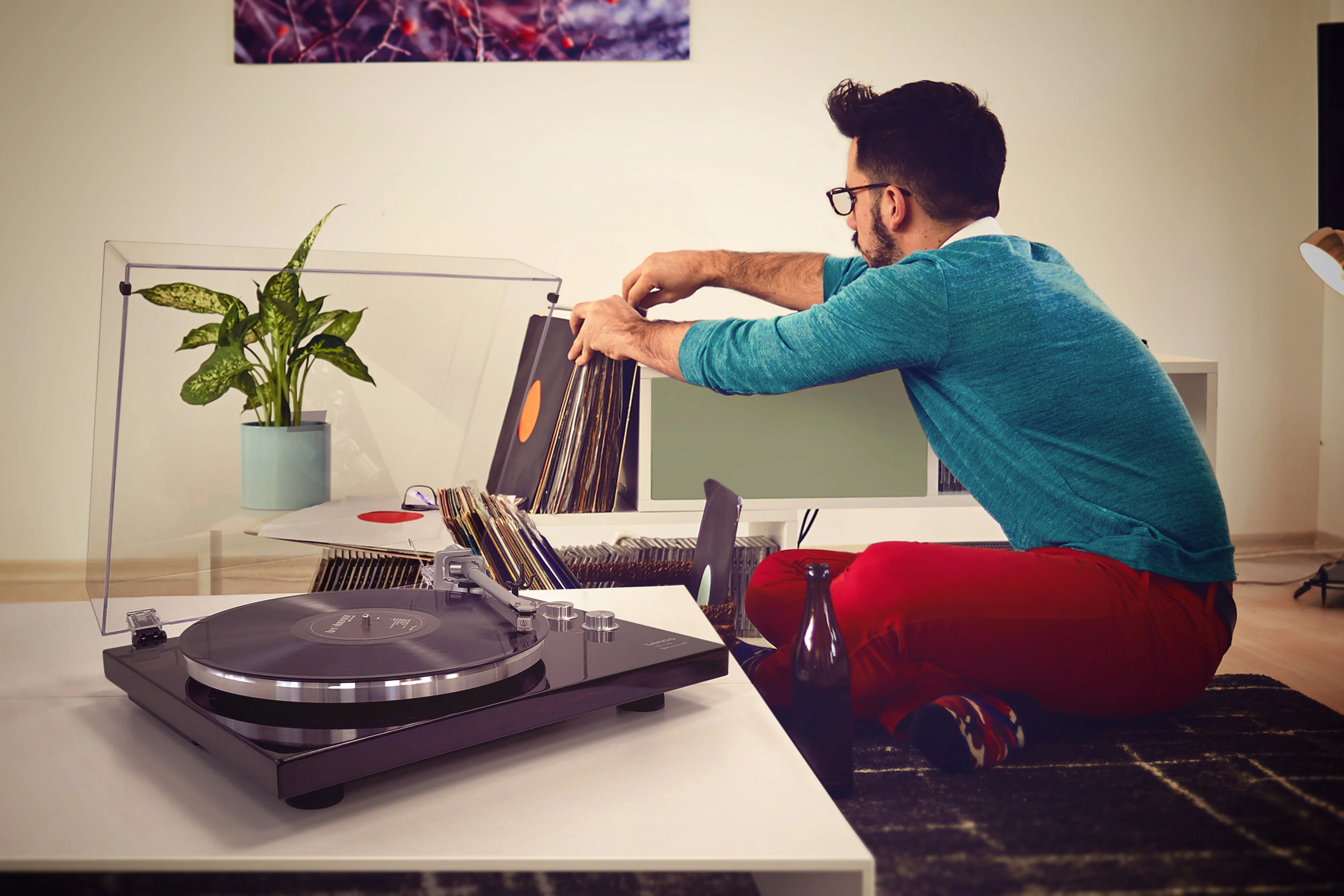 Lenco LBT-188WA - Platine avec transmission Bluetooth®, marron foncé - Image 27