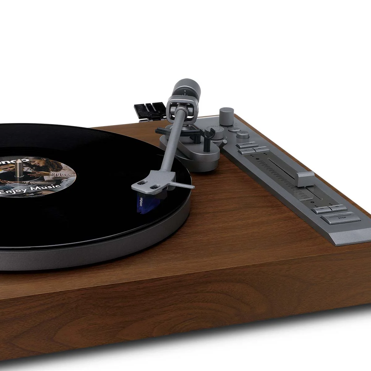 Lenco LBT-515WD - Platine vinyle haut de gamme à entraînement direct avec cellule Ortofon 2M Blue et Bluetooth® - Bois - Image 10