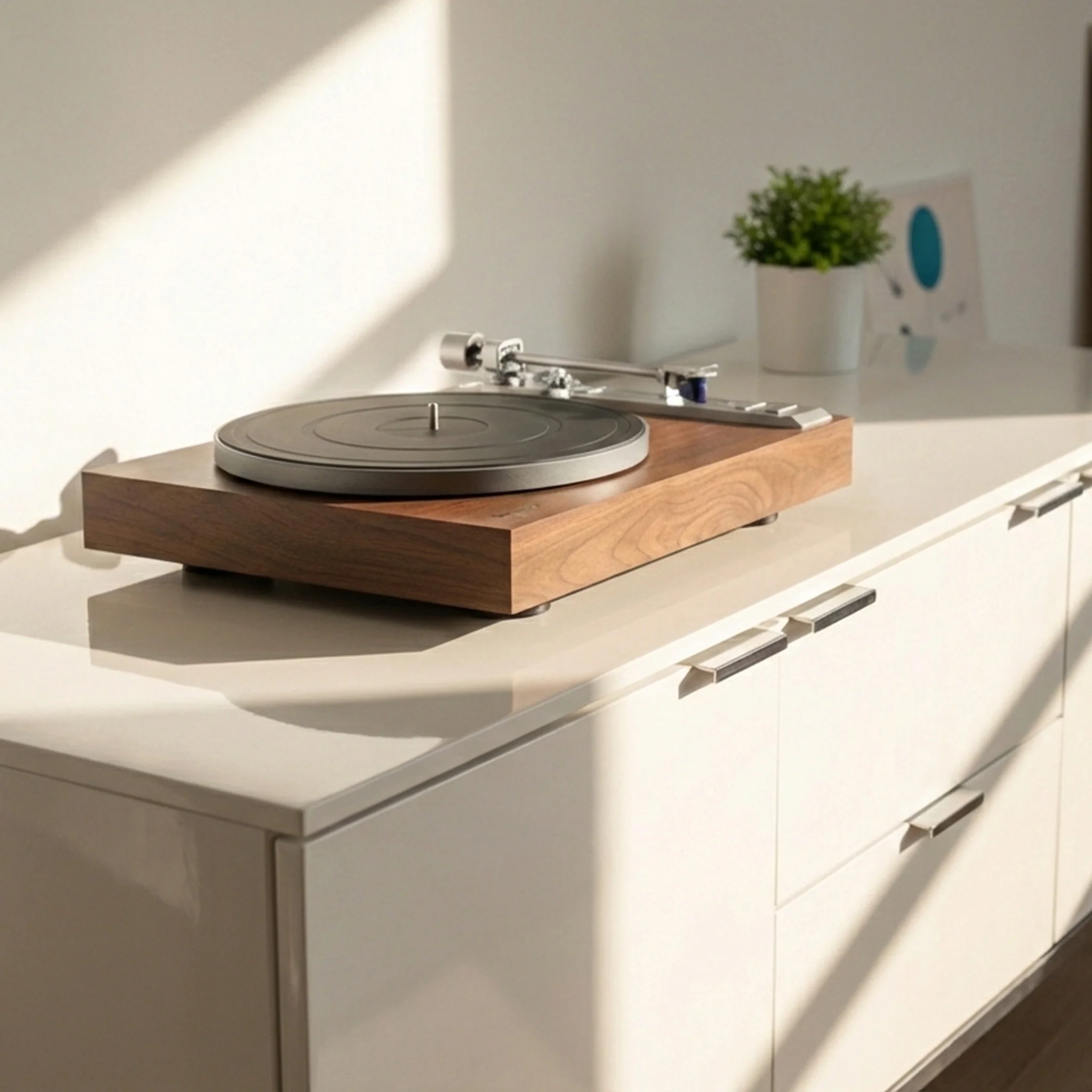 Lenco LBT-515WD - Platine vinyle haut de gamme à entraînement direct avec cellule Ortofon 2M Blue et Bluetooth® - Bois - Image 18