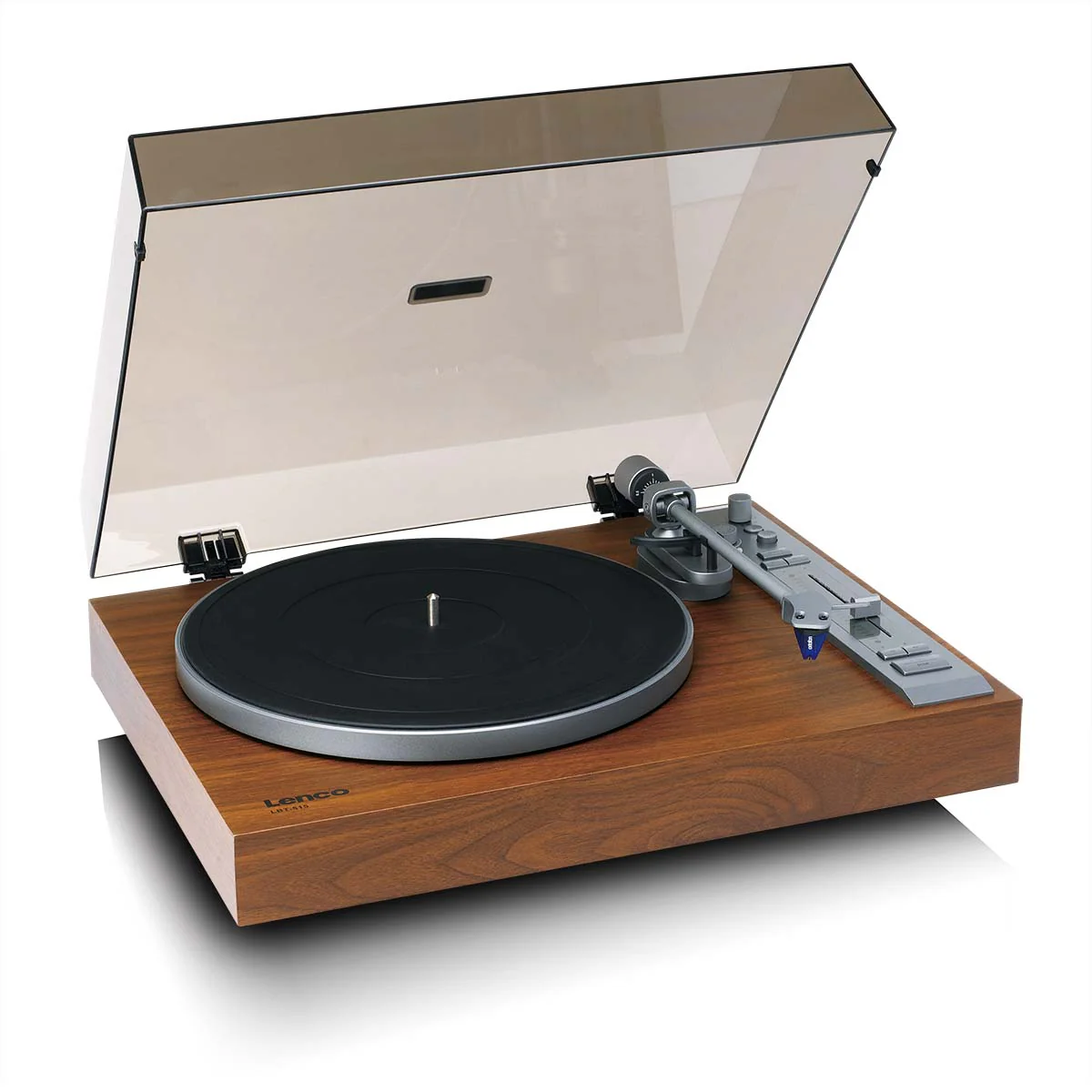 Lenco LBT-515WD - Platine vinyle haut de gamme à entraînement direct avec cellule Ortofon 2M Blue et Bluetooth® - Bois - Image 7