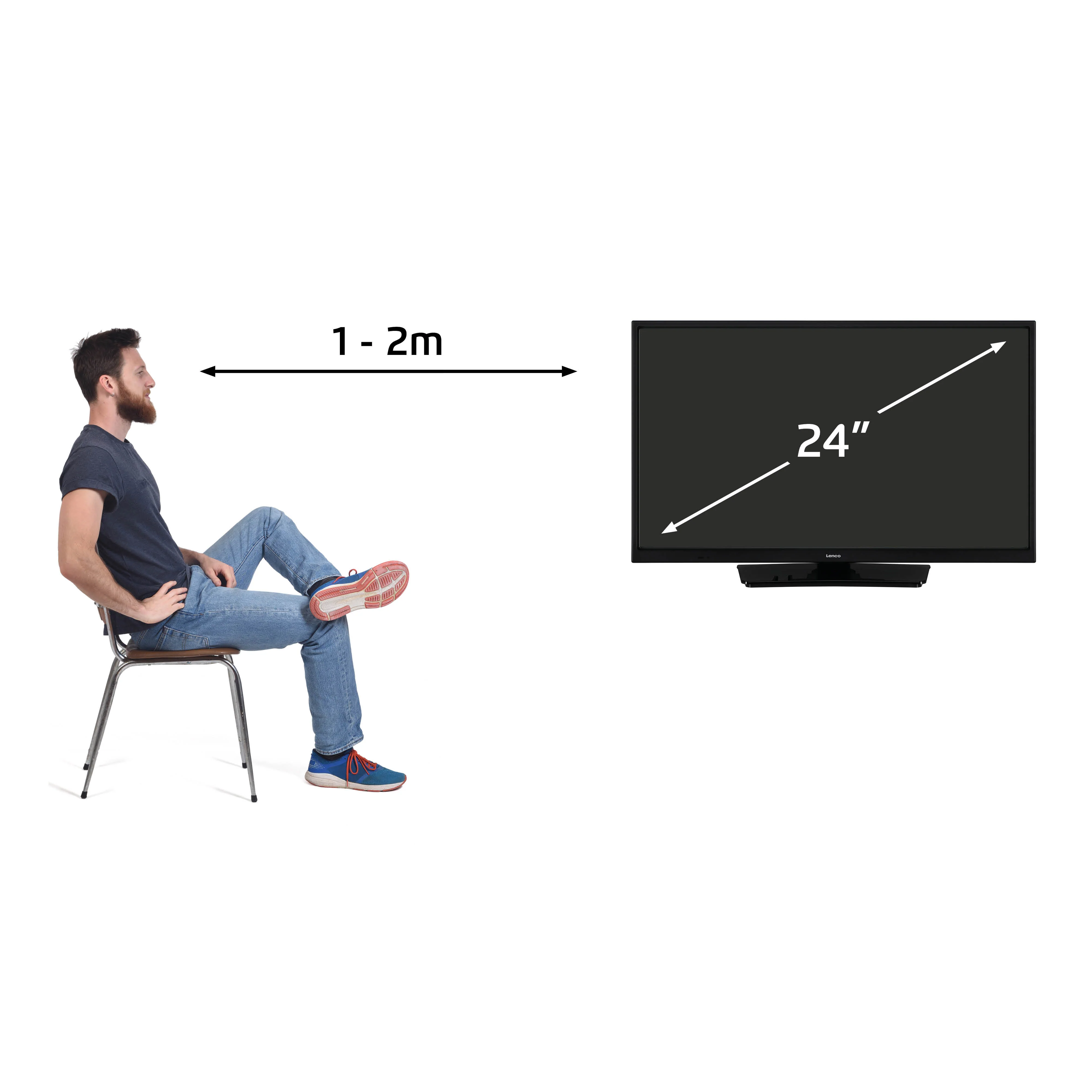 Lenco LED-2463BK (V2) - 24" Smart TV Android avec adaptateur voiture 12 V, noir - Image 14