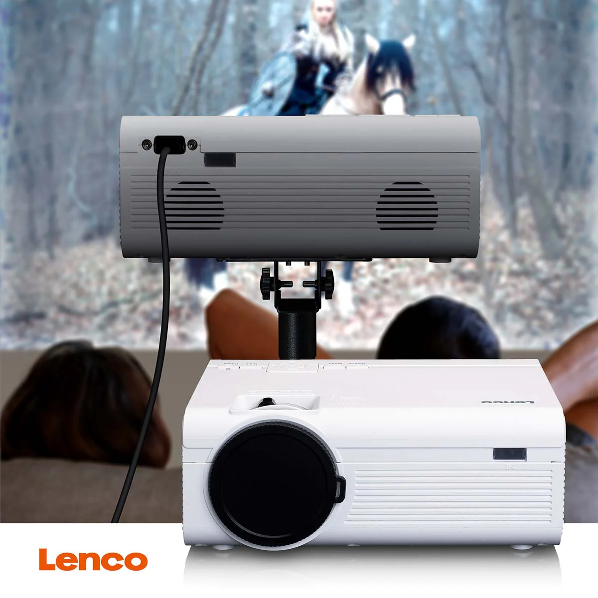 Lenco LPJ-280WH - Video projecteur LCD haute résolution, supporte le contenu Full HD 1080P - Blanc - Image 13