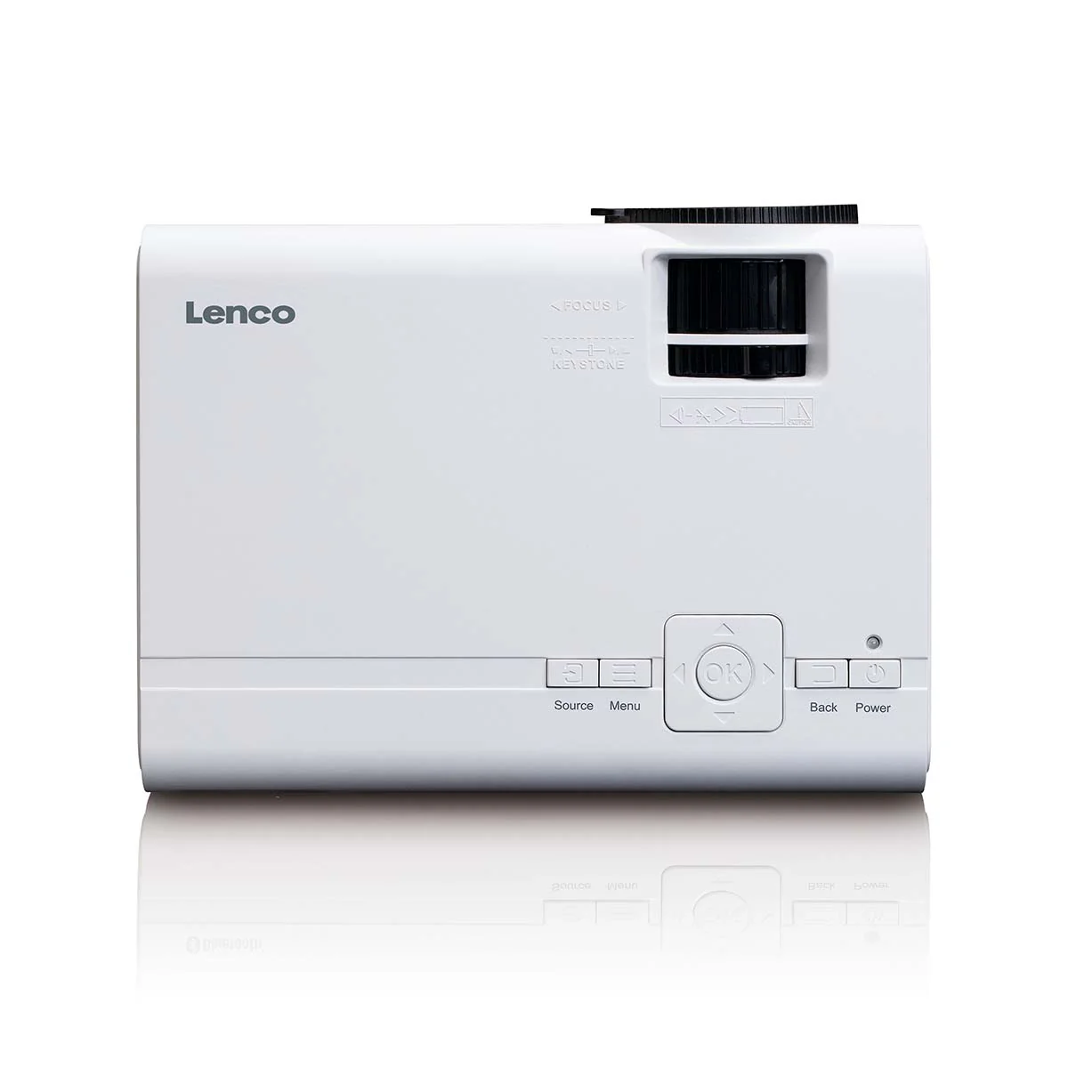 Lenco LPJ-280WH - Video projecteur LCD haute résolution, supporte le contenu Full HD 1080P - Blanc - Image 5